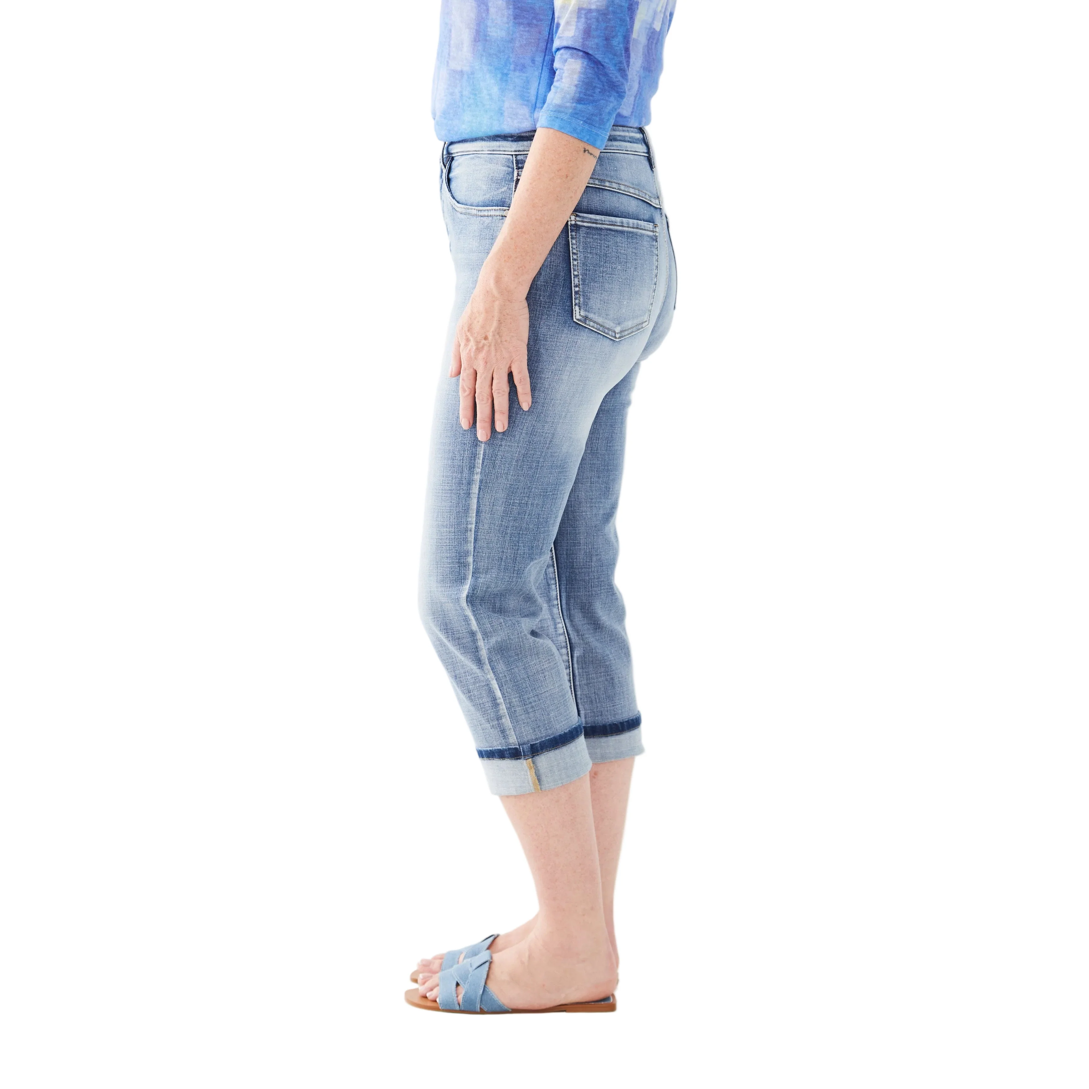 FDJ Women's Suzanne Denim Capris - Medium Vintage - Image 3