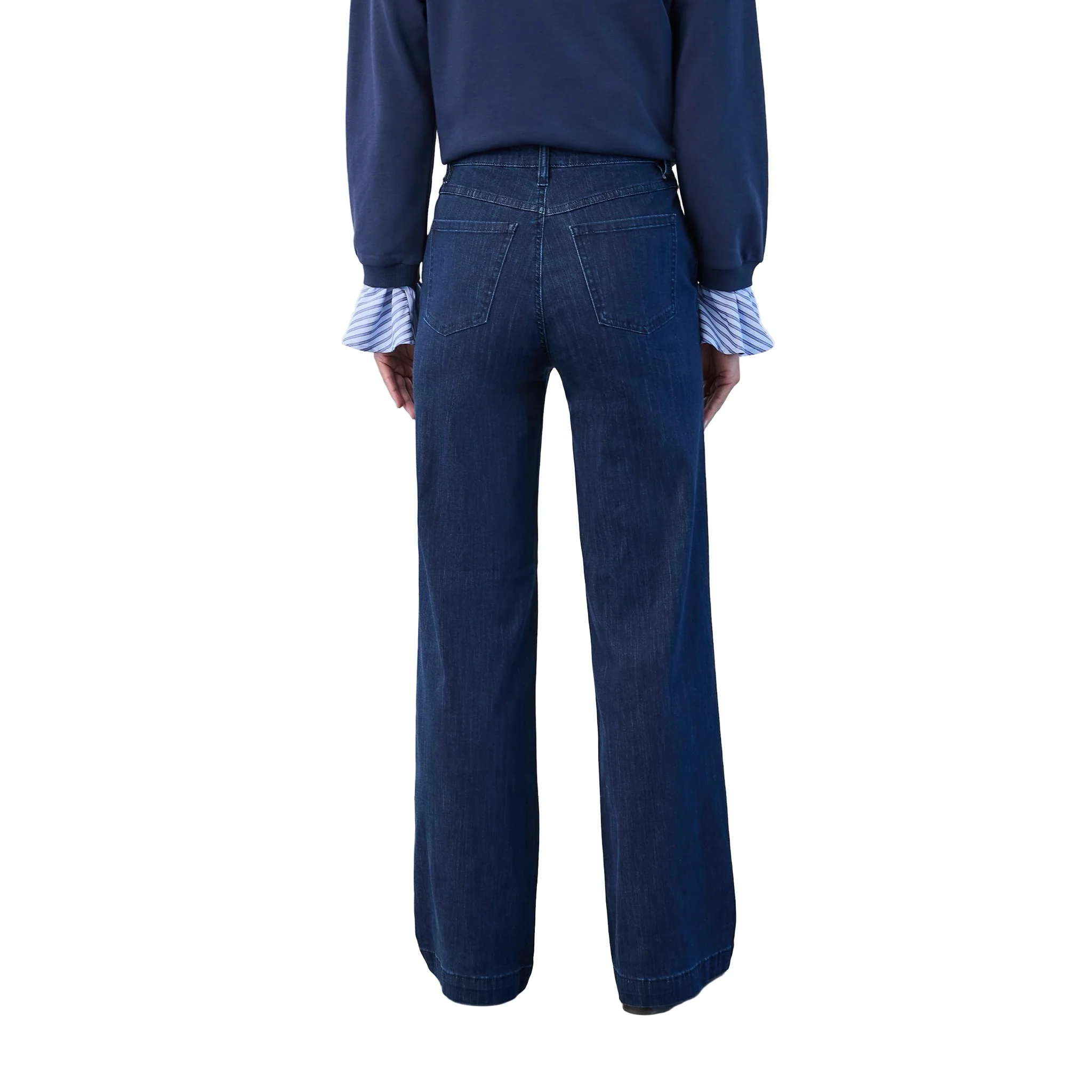 FDJ Women's Suzanne Wide Trouser Jean- Dark Blue - Image 3