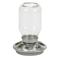 Feeder Mason Jar Galv 9810