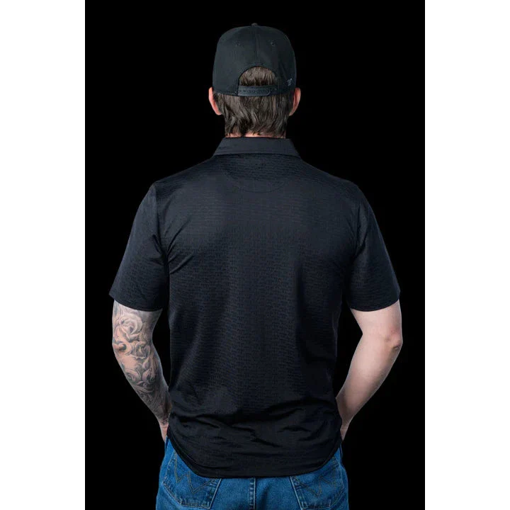 Ferrell Brand Men's Short Sleeve Polo- Laser Black - Image 2