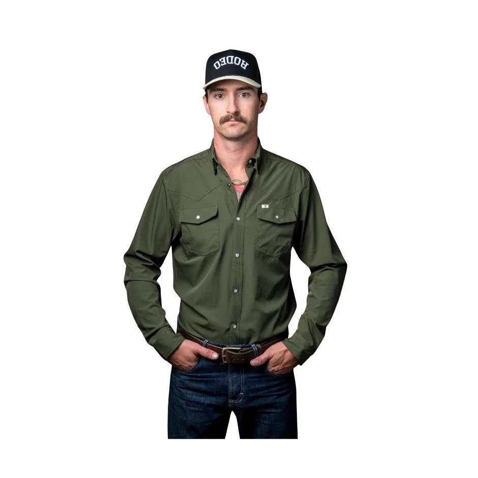 Ferrell Men's Core Long Sleeve Snap Shirt - Multiple Colours - Image 5