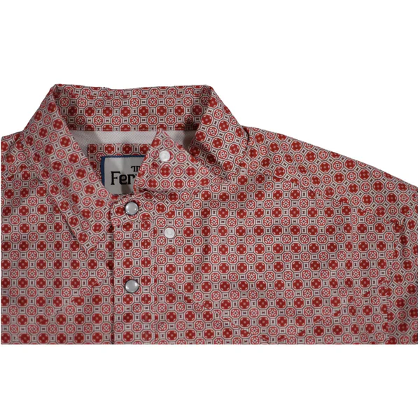 Ferrell Men's The Kevin Long Sleeve Snap Shirt - Red - Image 2