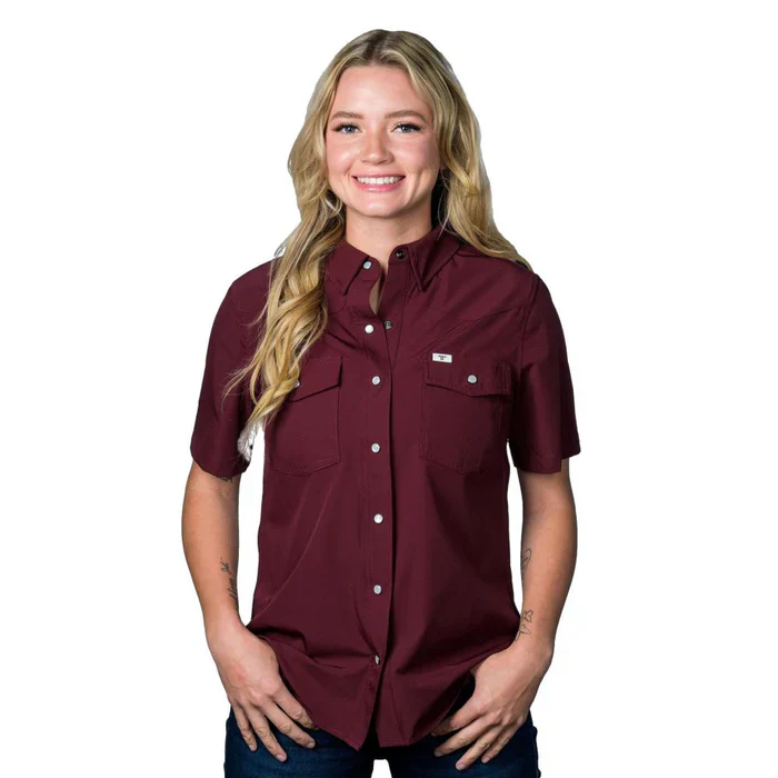 Ferrell Women's Short Sleeve Snap Shirt-Multiple Colors - Image 3