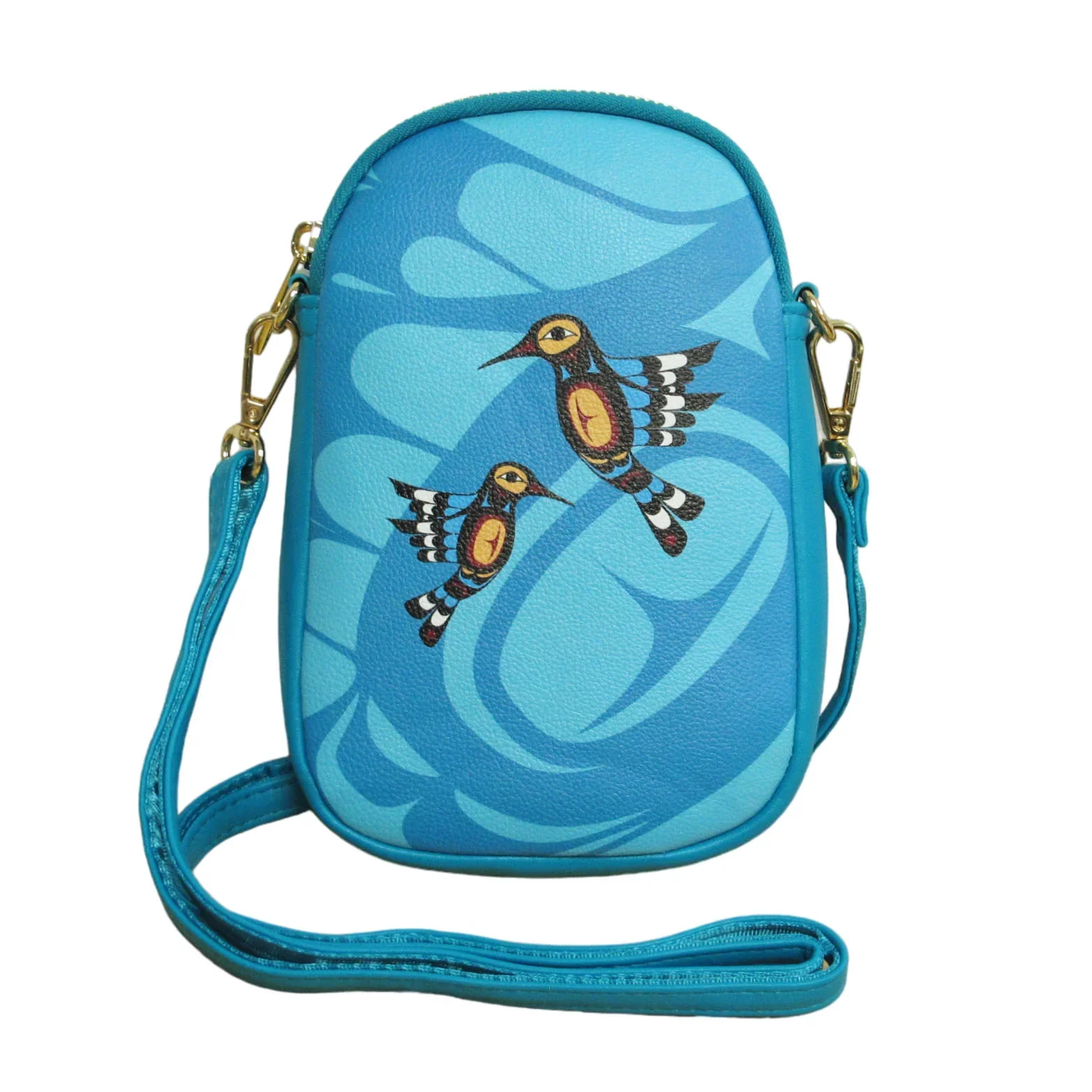 Francis Dick Hummingbird Phone Bag- Blue