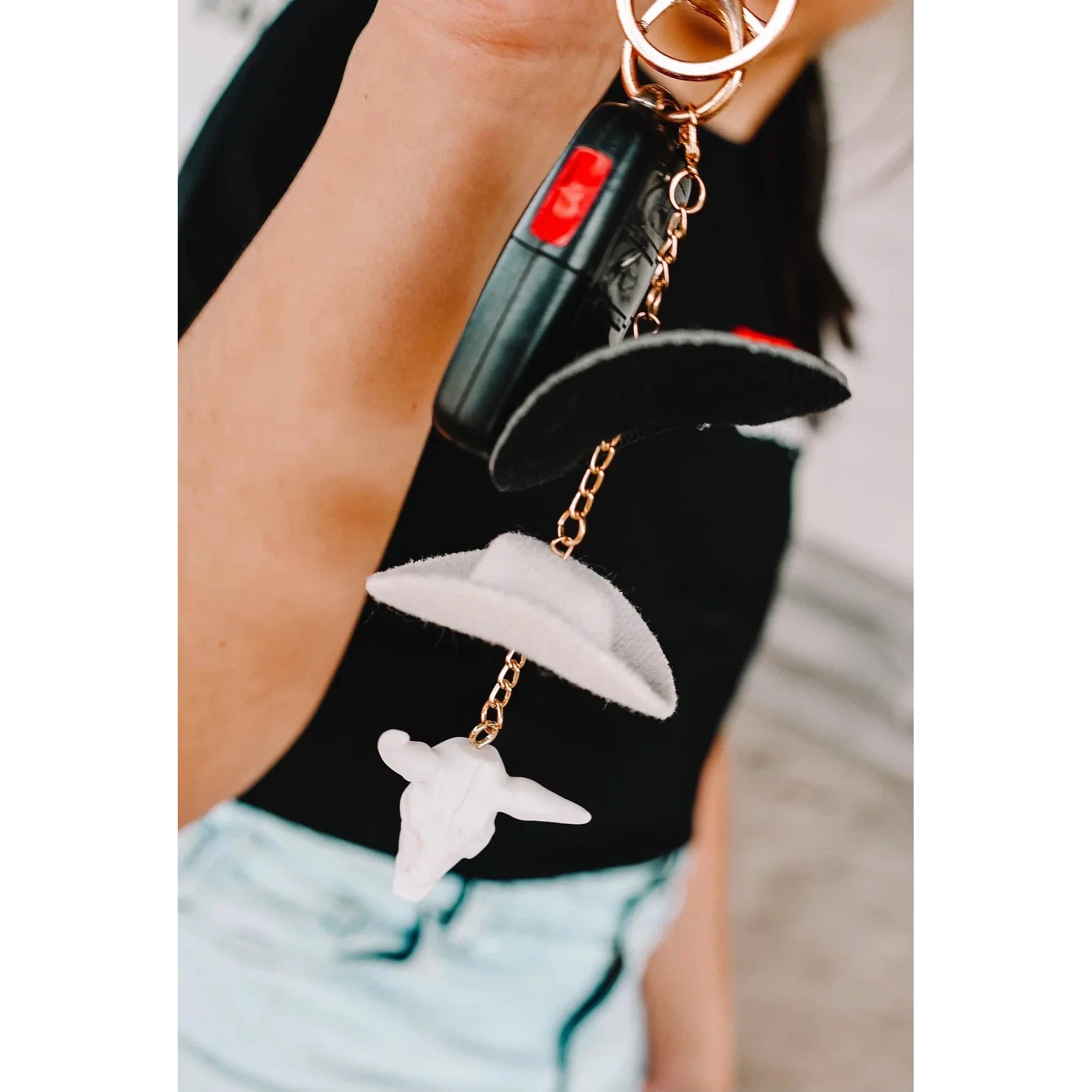 The Front Porch Label Cowboy Hat Keychain - Assorted Colours
