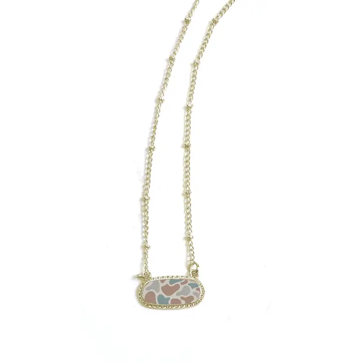 Front Porch Pink Camo Necklace