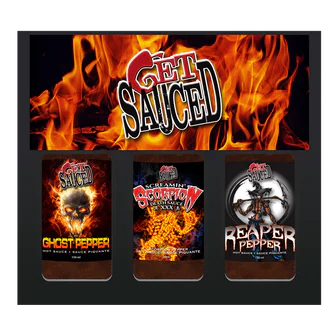 Get Sauced 3 Pack Hot Sauce - Scorpion, Reaper, Ghost