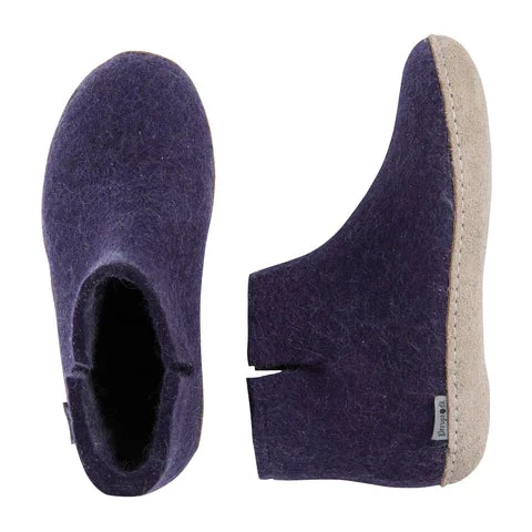 Glerups Leather Sole Boots - Purple - Image 3