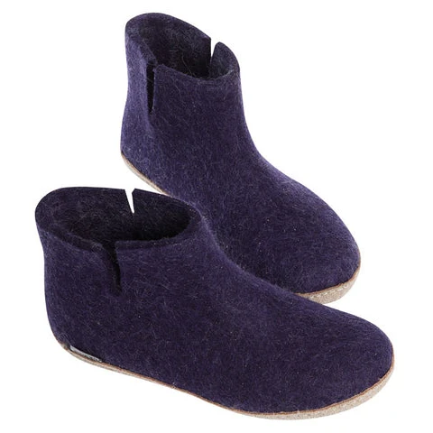 Glerups Leather Sole Boots - Purple - Image 4