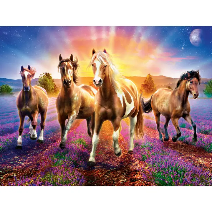 Glow in the Dark Wild Stallions 300 Piece EZ Grip Puzzle - Image 2