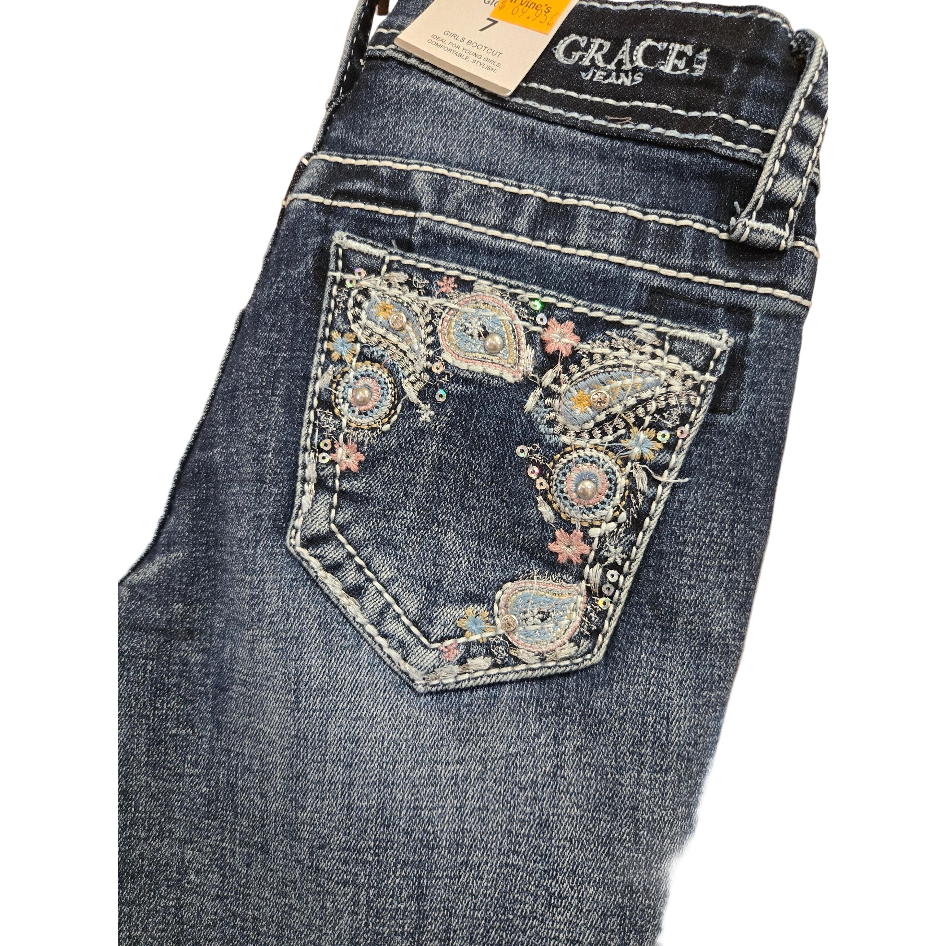 Grace in LA Girl's Paisley Modify Jeans - Image 2