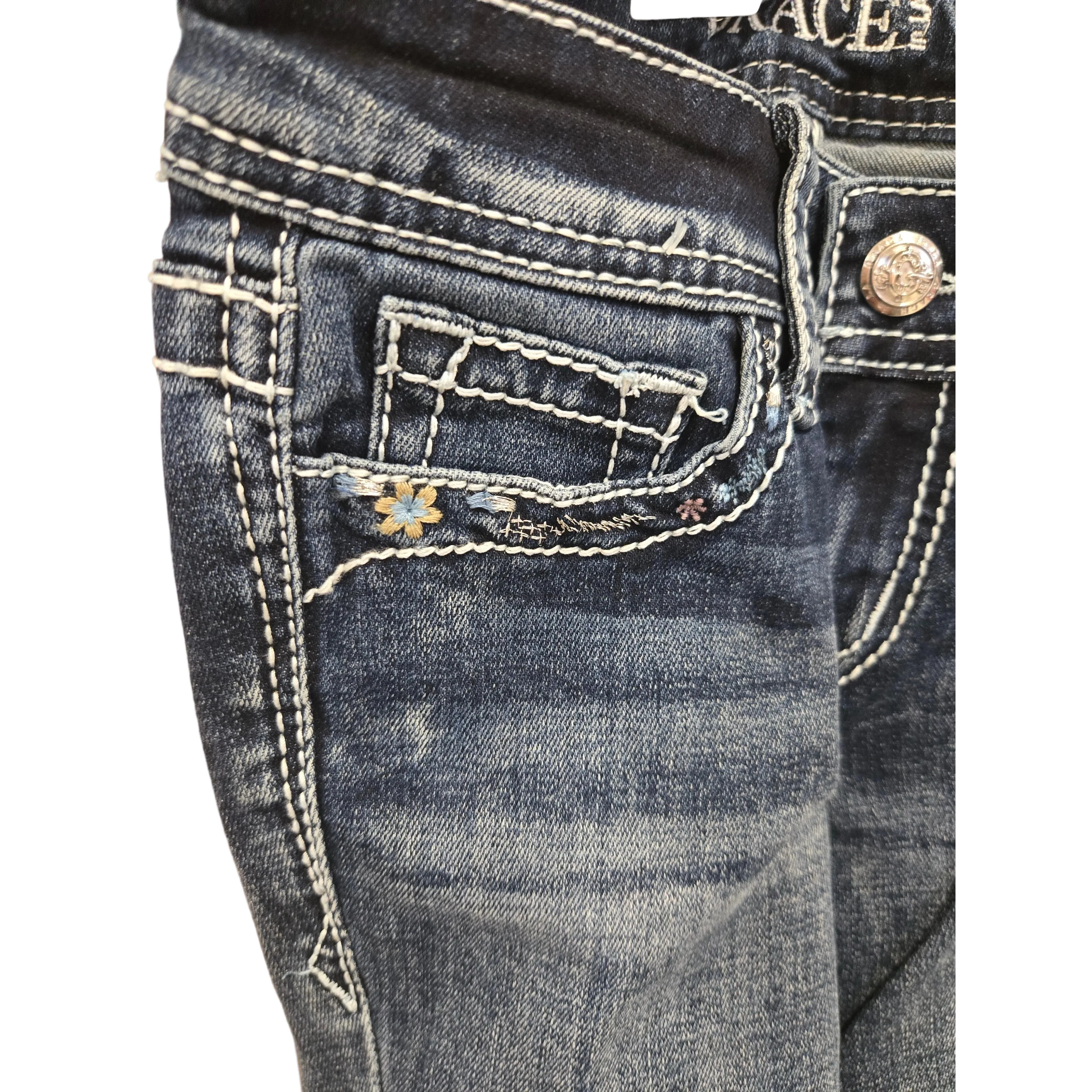 Grace in LA Girl's Paisley Modify Jeans - Image 3