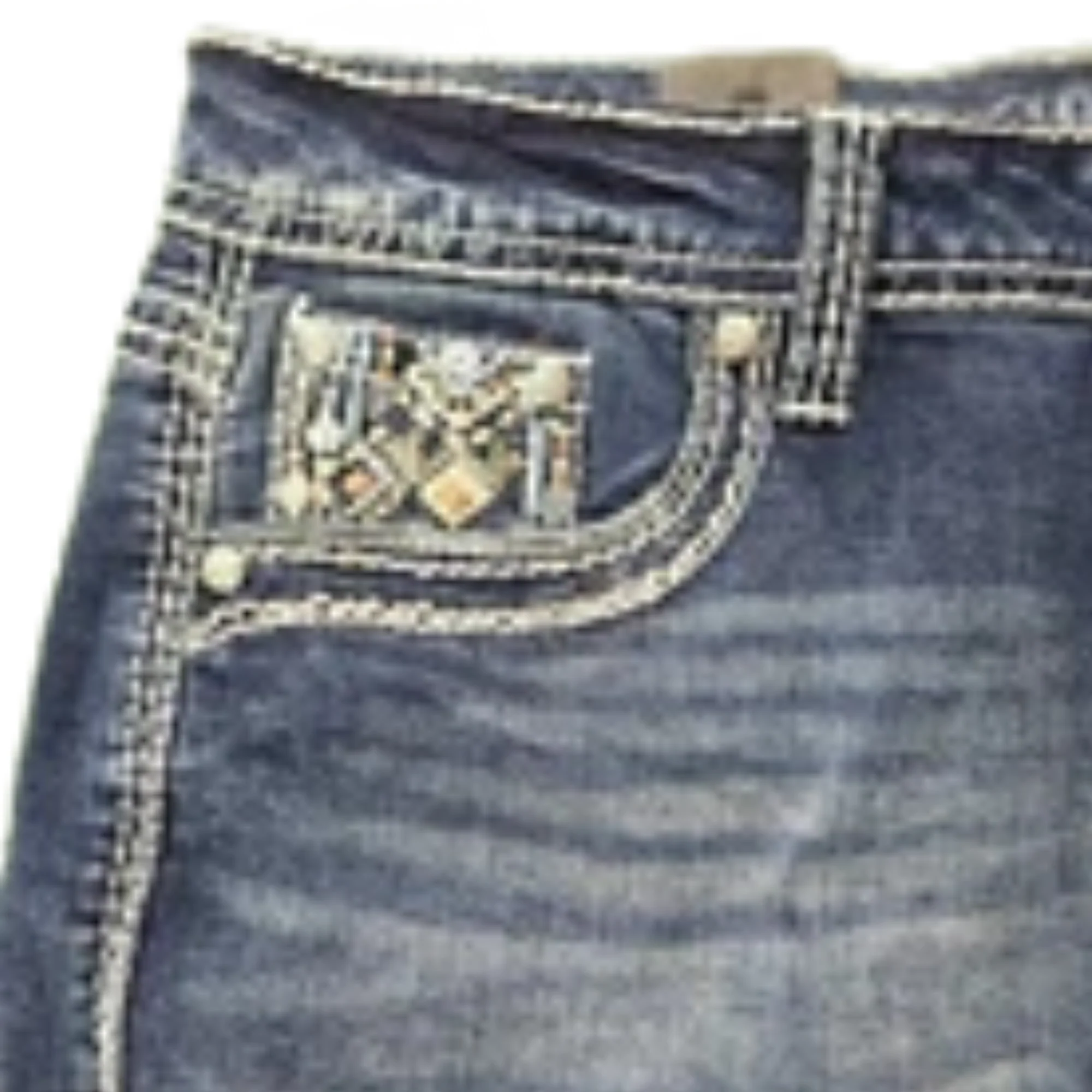 Grace in LA Women's Aztec Bootcut Jeans- Blue - Image 3