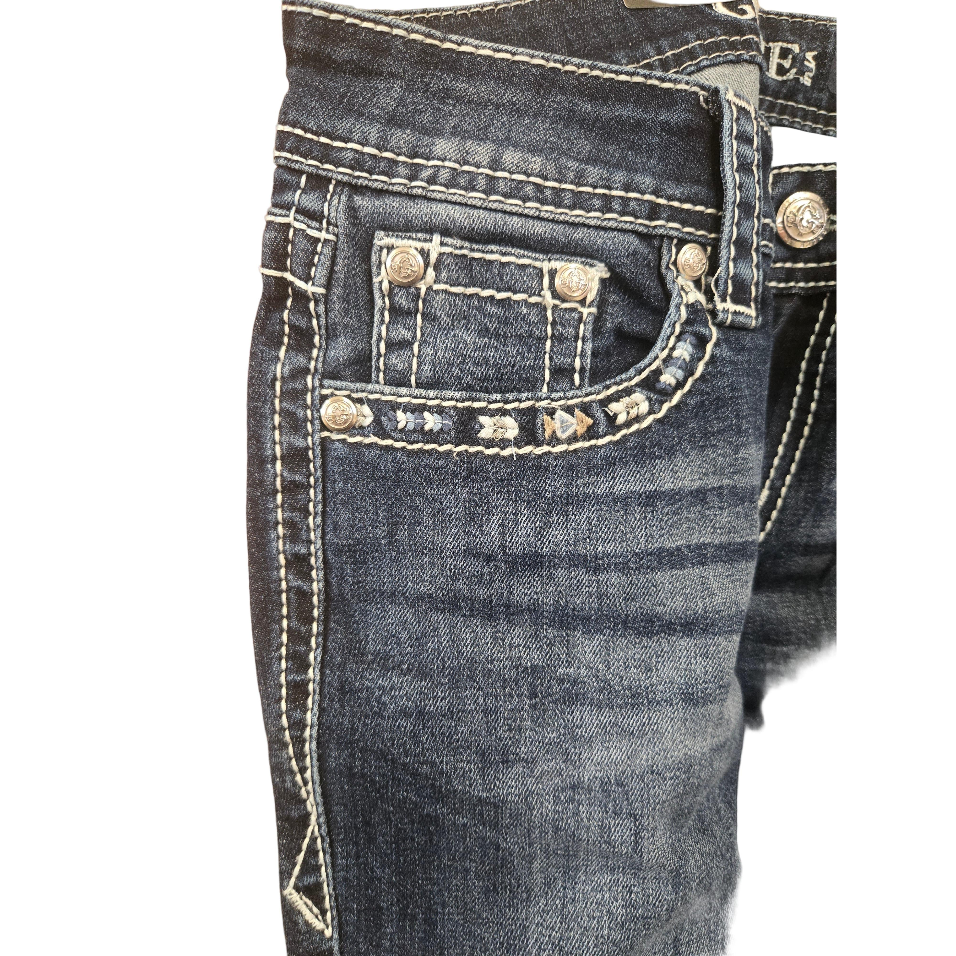 Grace in LA Women's Aztec Bootcut Jeans - Blue - Image 3