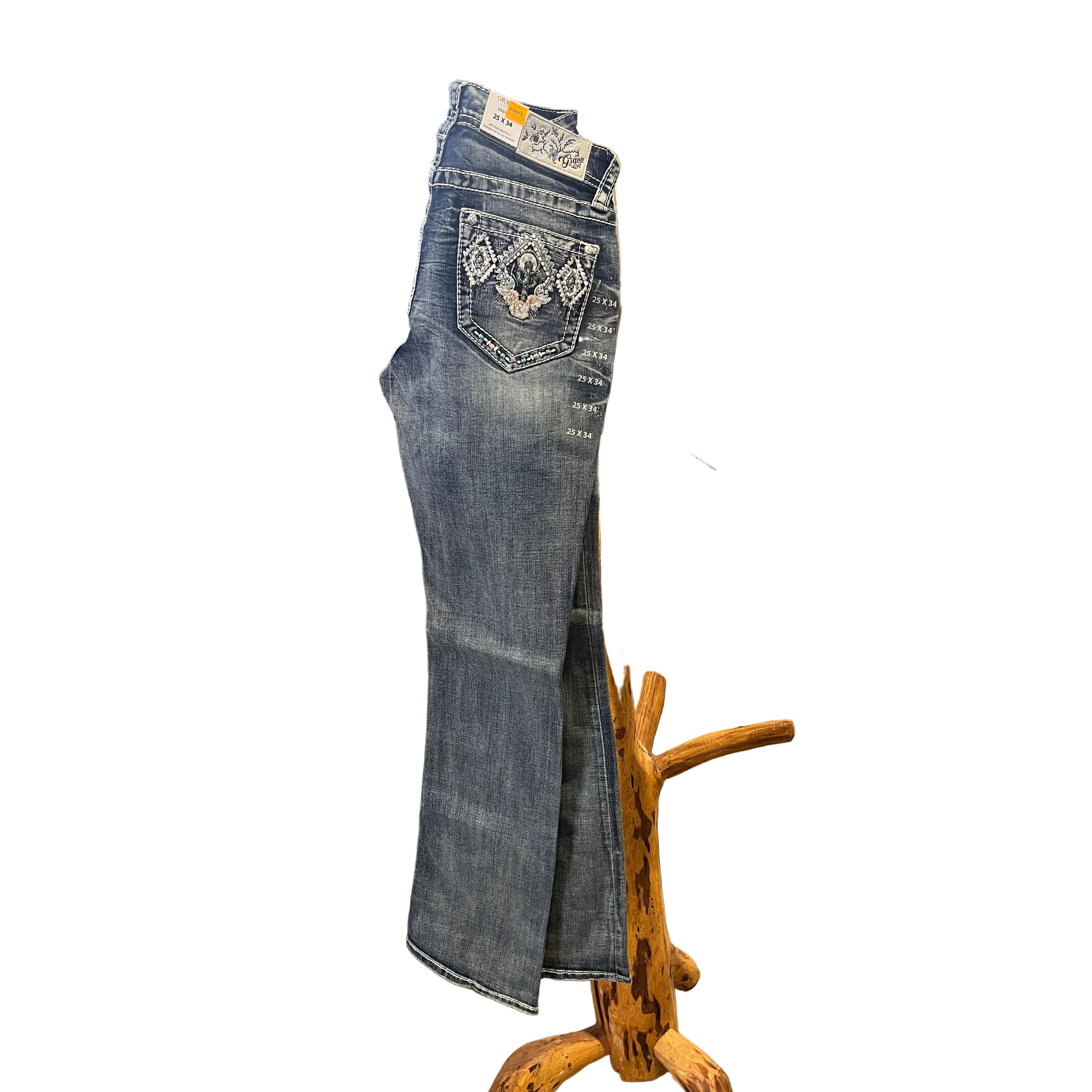Grace in LA  Women's Aztec Cactus Jeans - Image 2