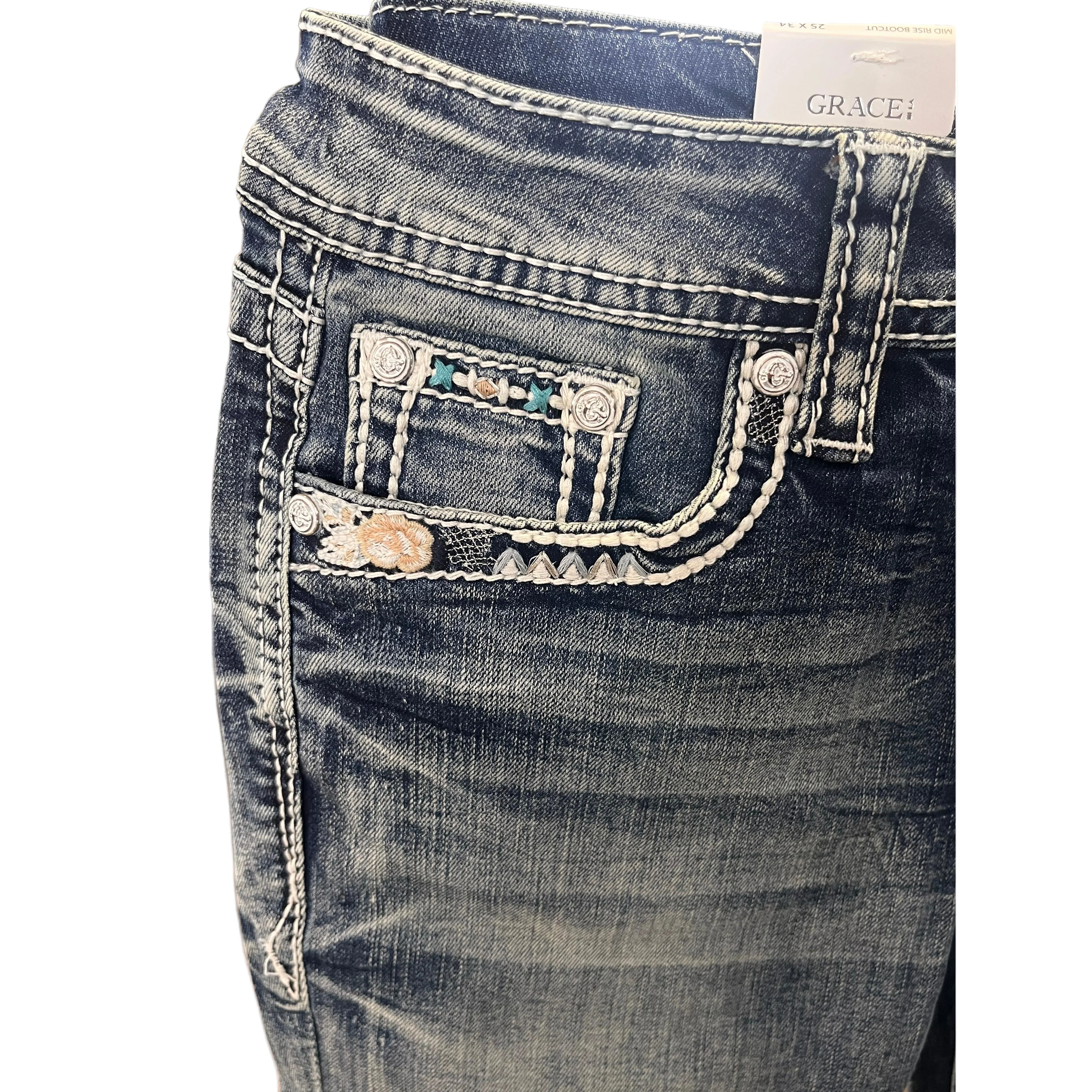 Grace in LA  Women's Aztec Cactus Jeans - Image 4