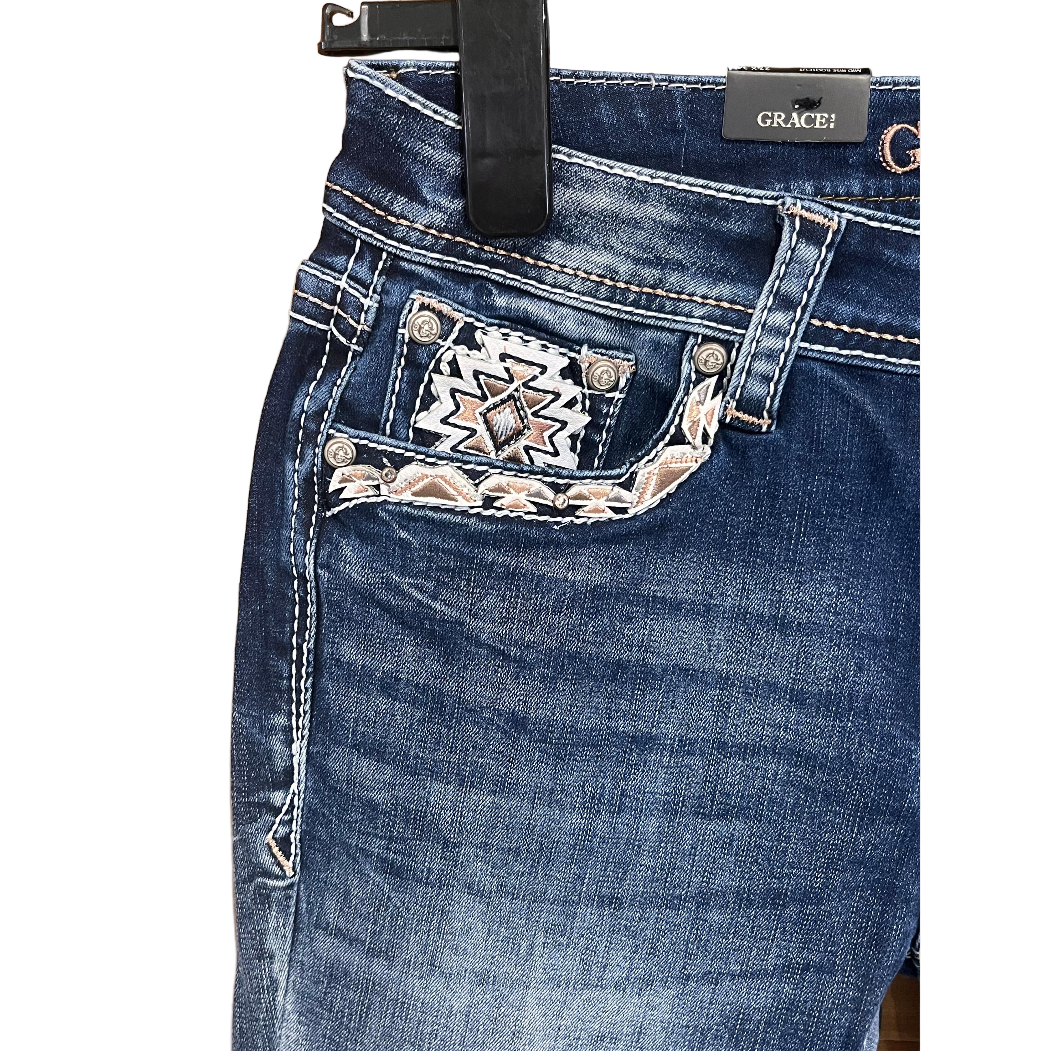 Grace in LA Women's Aztec Jeans - Image 2