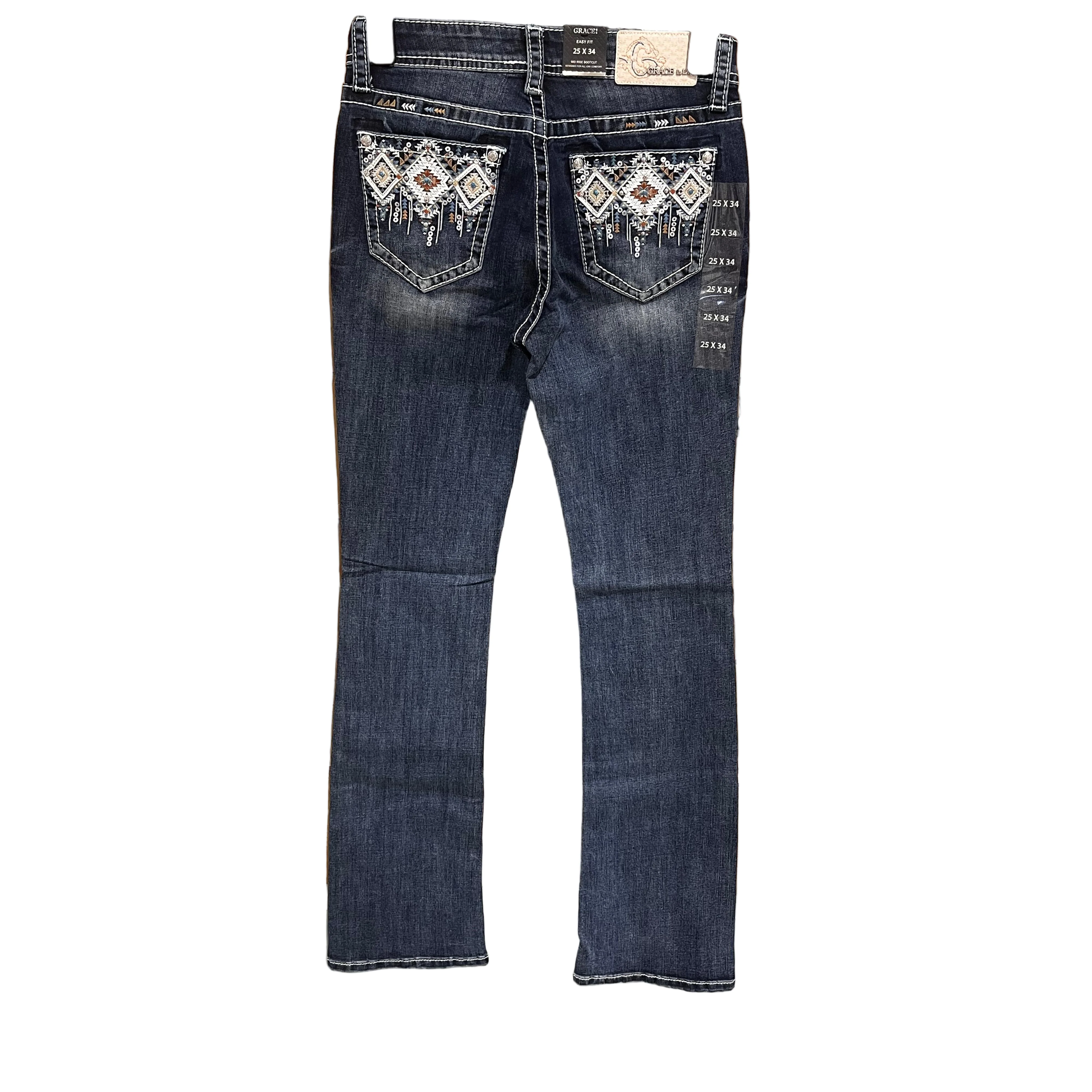 Grace in LA Women's Aztec Modify Jeans - Image 3