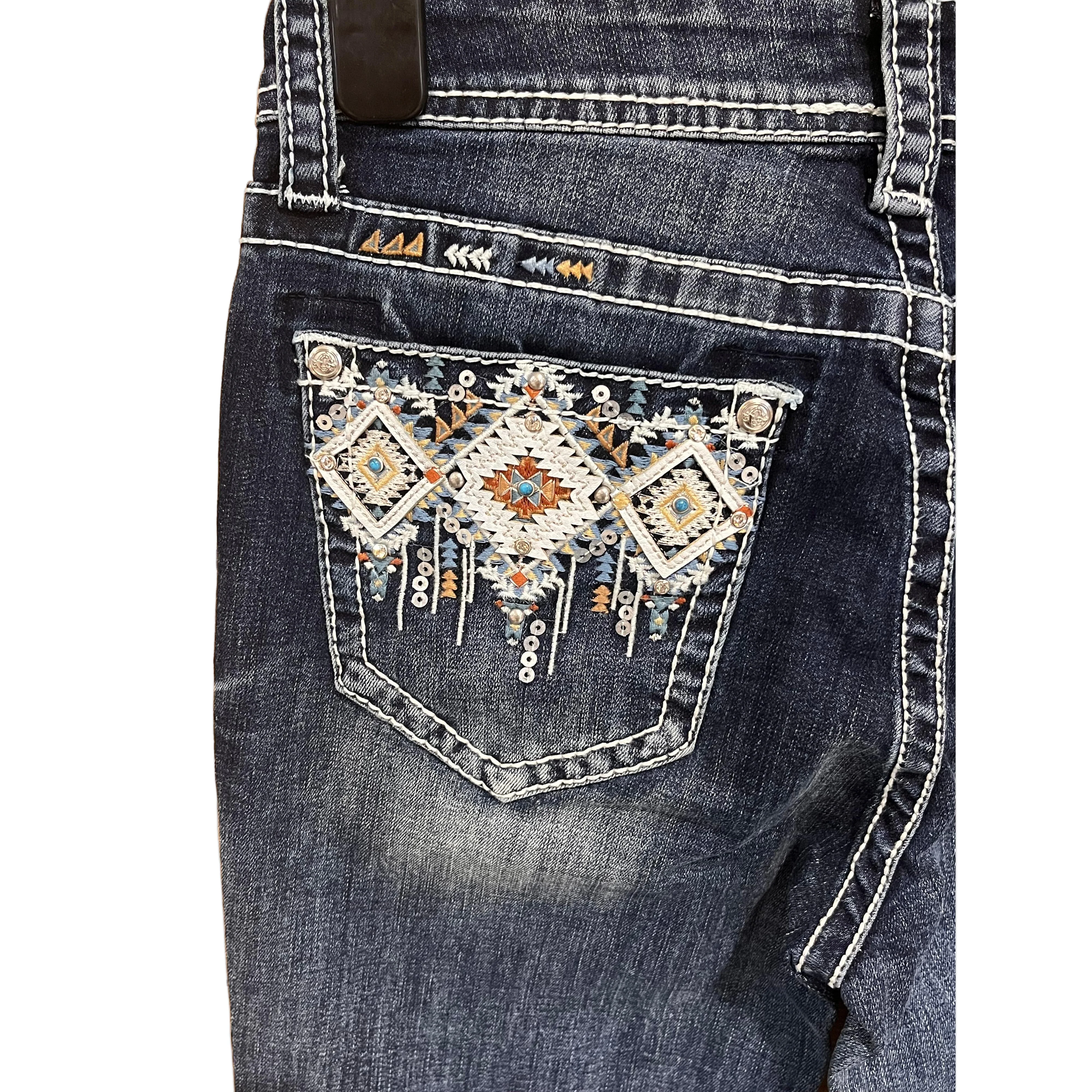 Grace in LA Women's Aztec Modify Jeans - Image 4