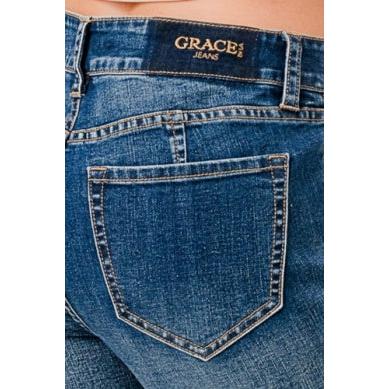 Grace in LA Women's Basic Jean - Medium Blue - Image 3