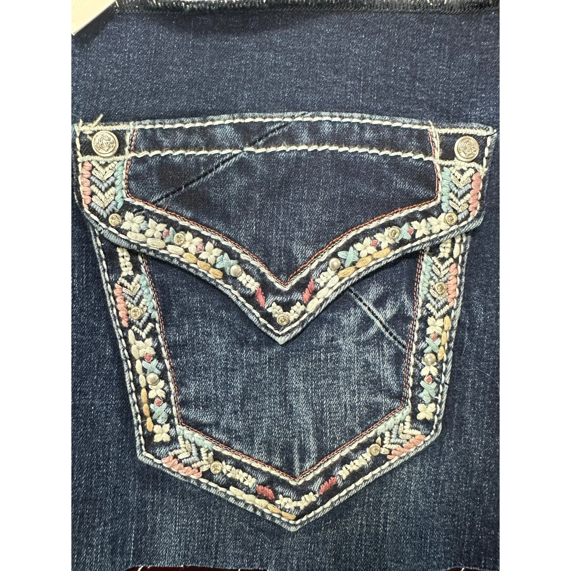 Grace in LA Women's Bootcut Jeans - Border Faux Floral - Image 3