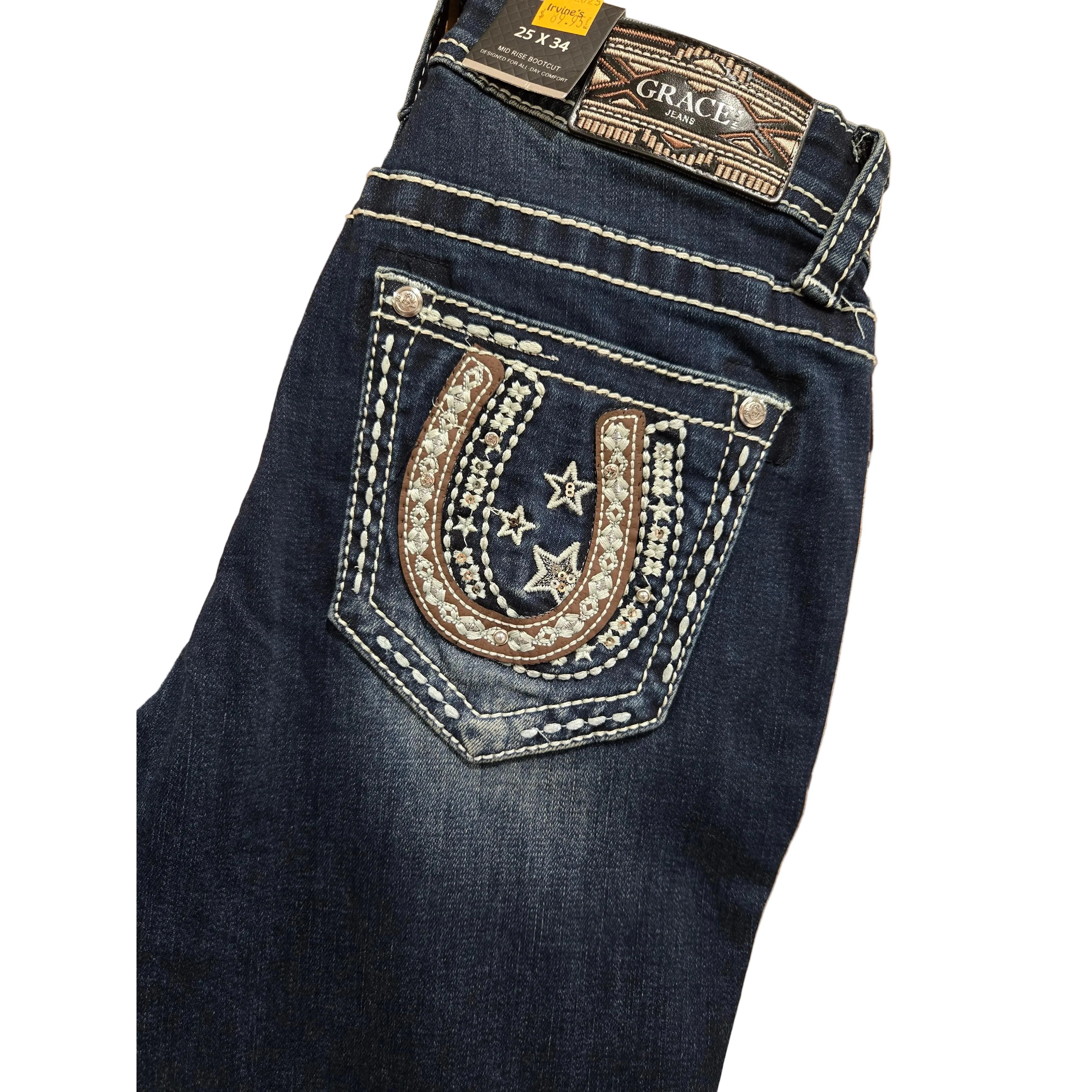 Grace in LA Women's Double Horses Jeans - Image 2