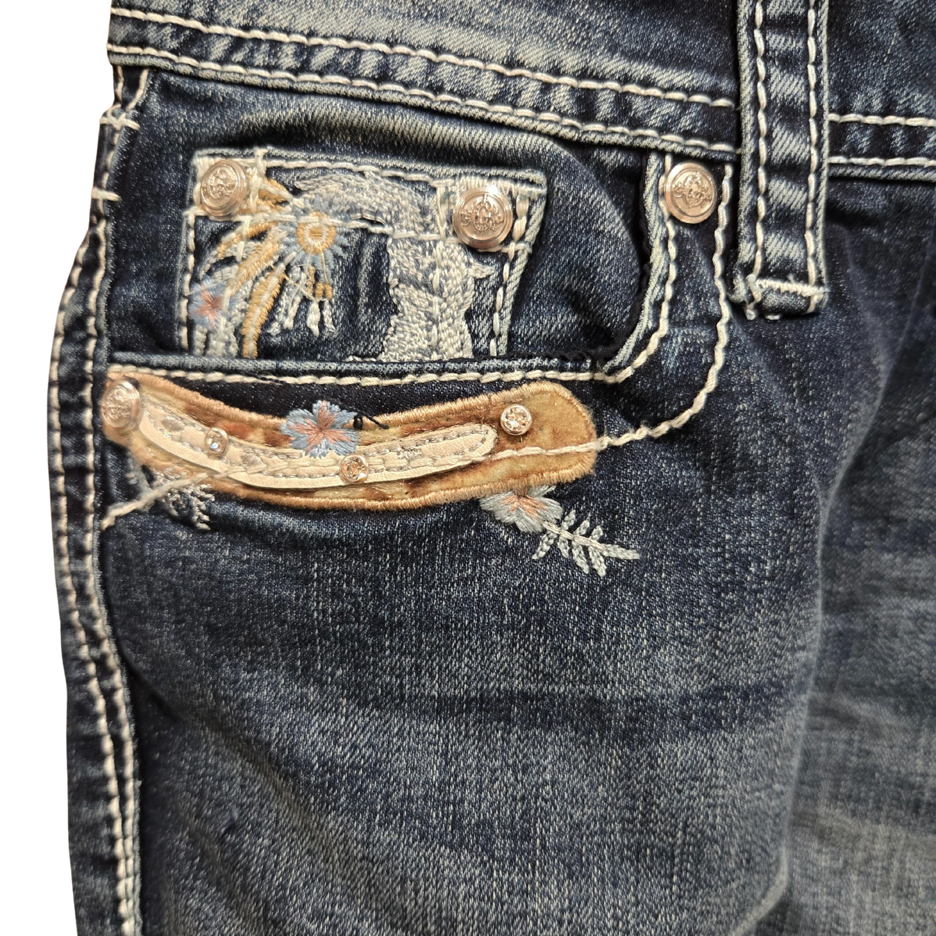 Grace in LA Women's Horseshoe Midrise Bootcut Jeans - Image 2