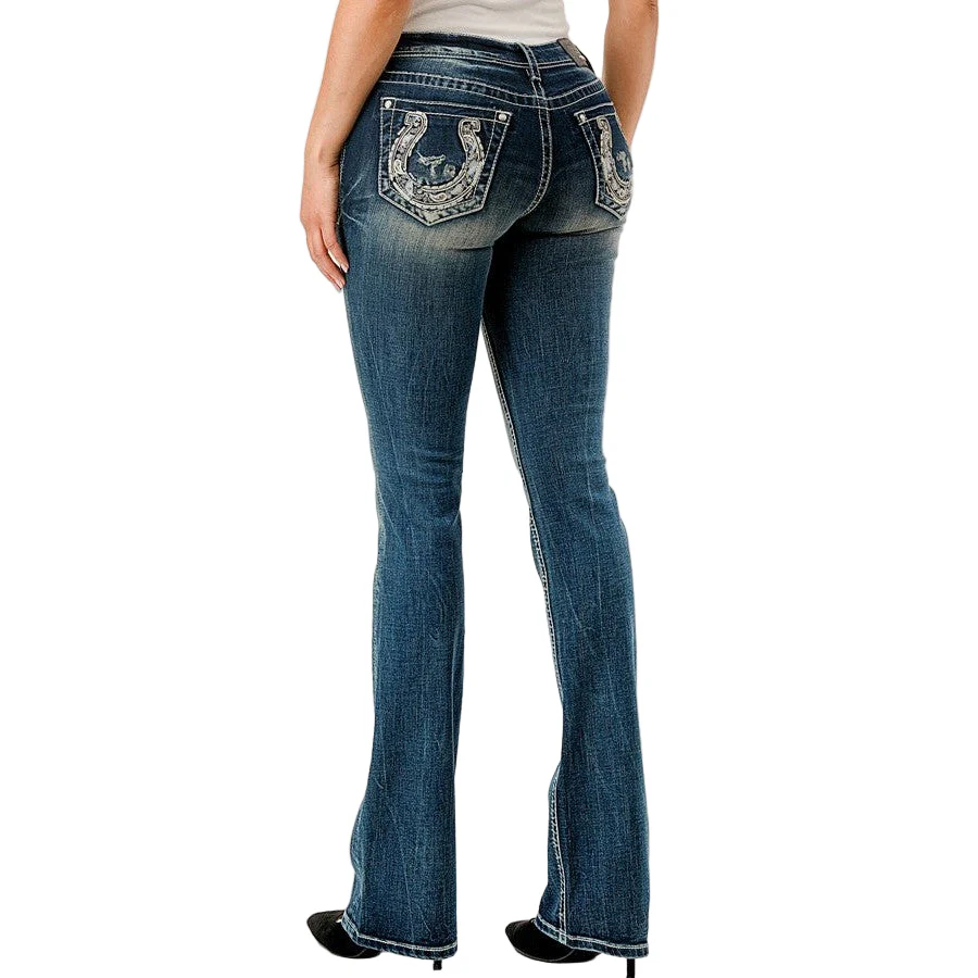 Grace in LA Women's Jeans - Horse Shoe