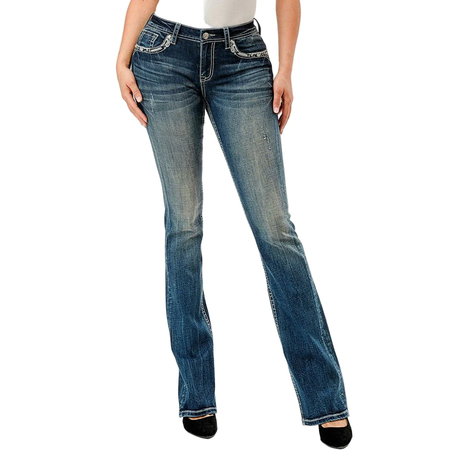 Grace in LA Women's Jeans - Horse Shoe - Image 2