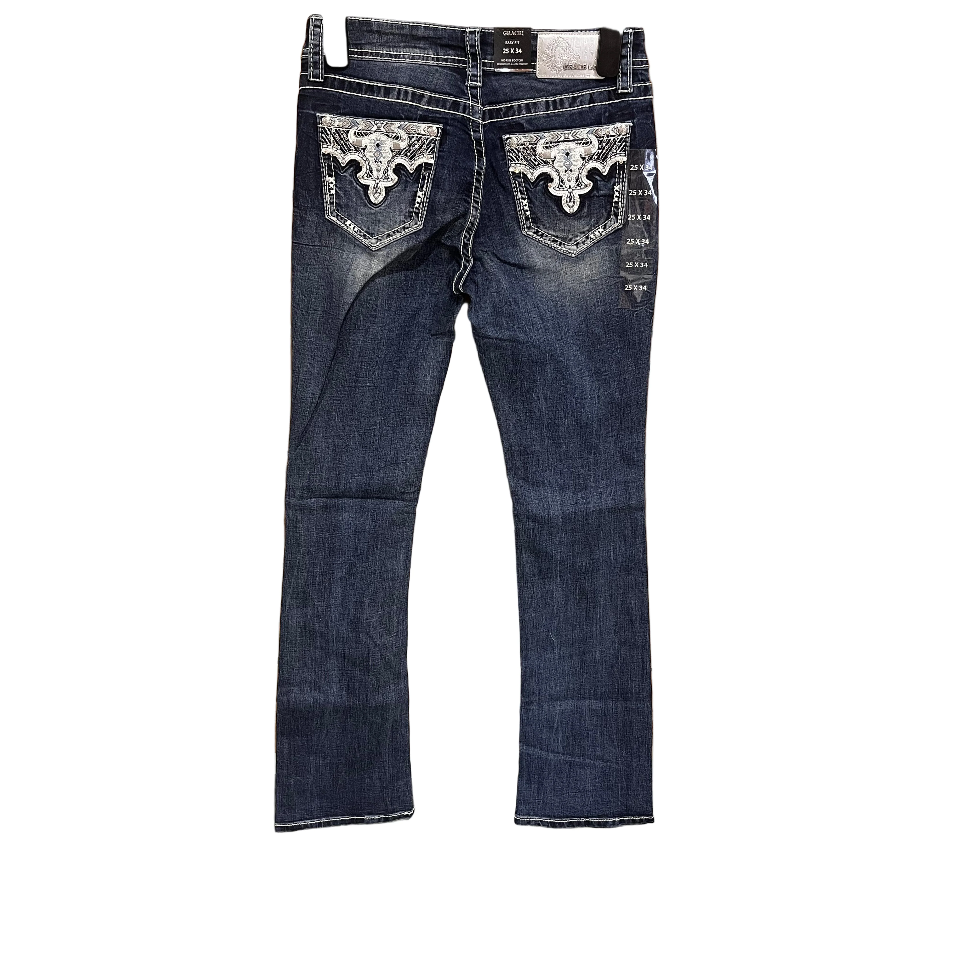 Grace in LA Women's Steer Head Nu Jeans - Image 3