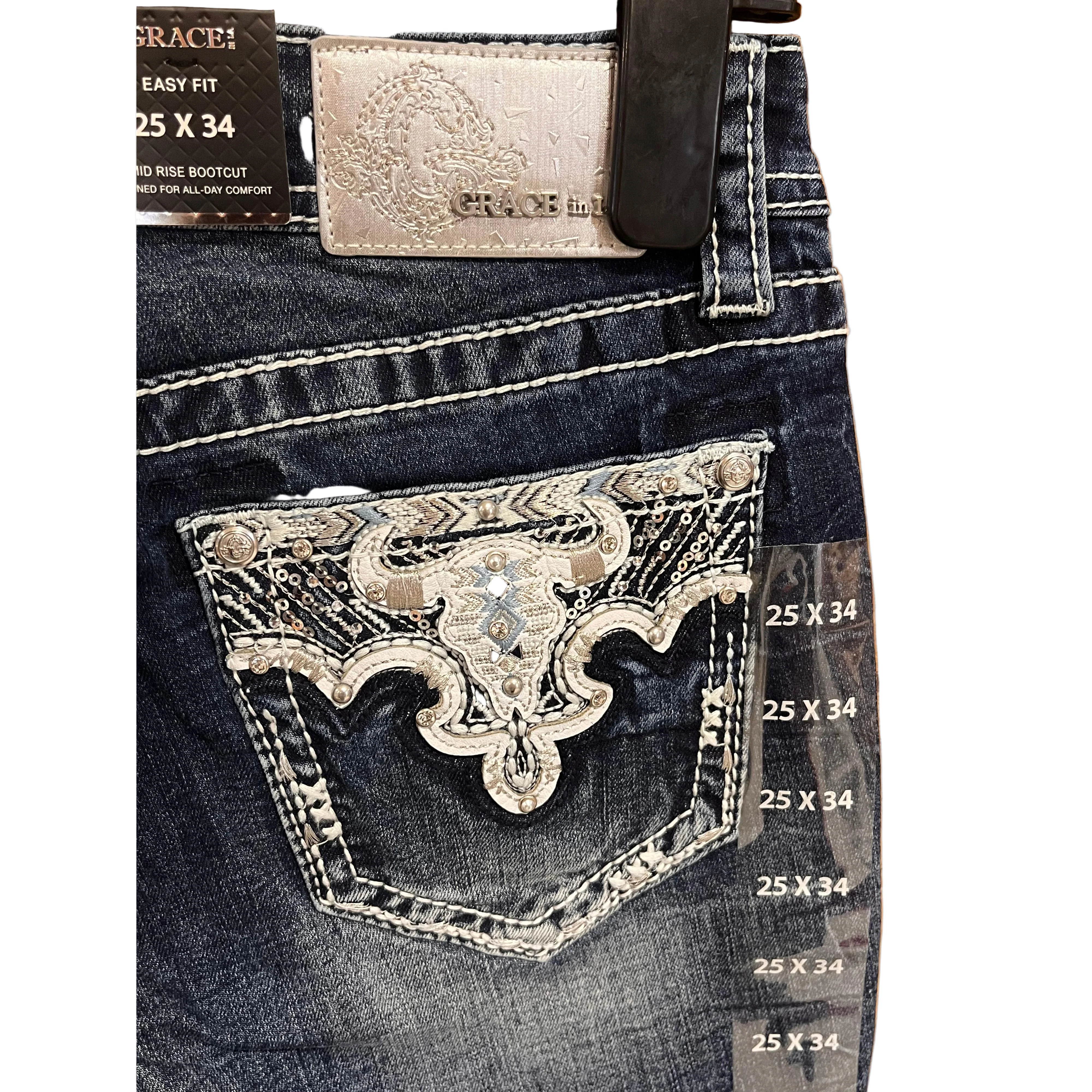 Grace in LA Women's Steer Head Nu Jeans - Image 4