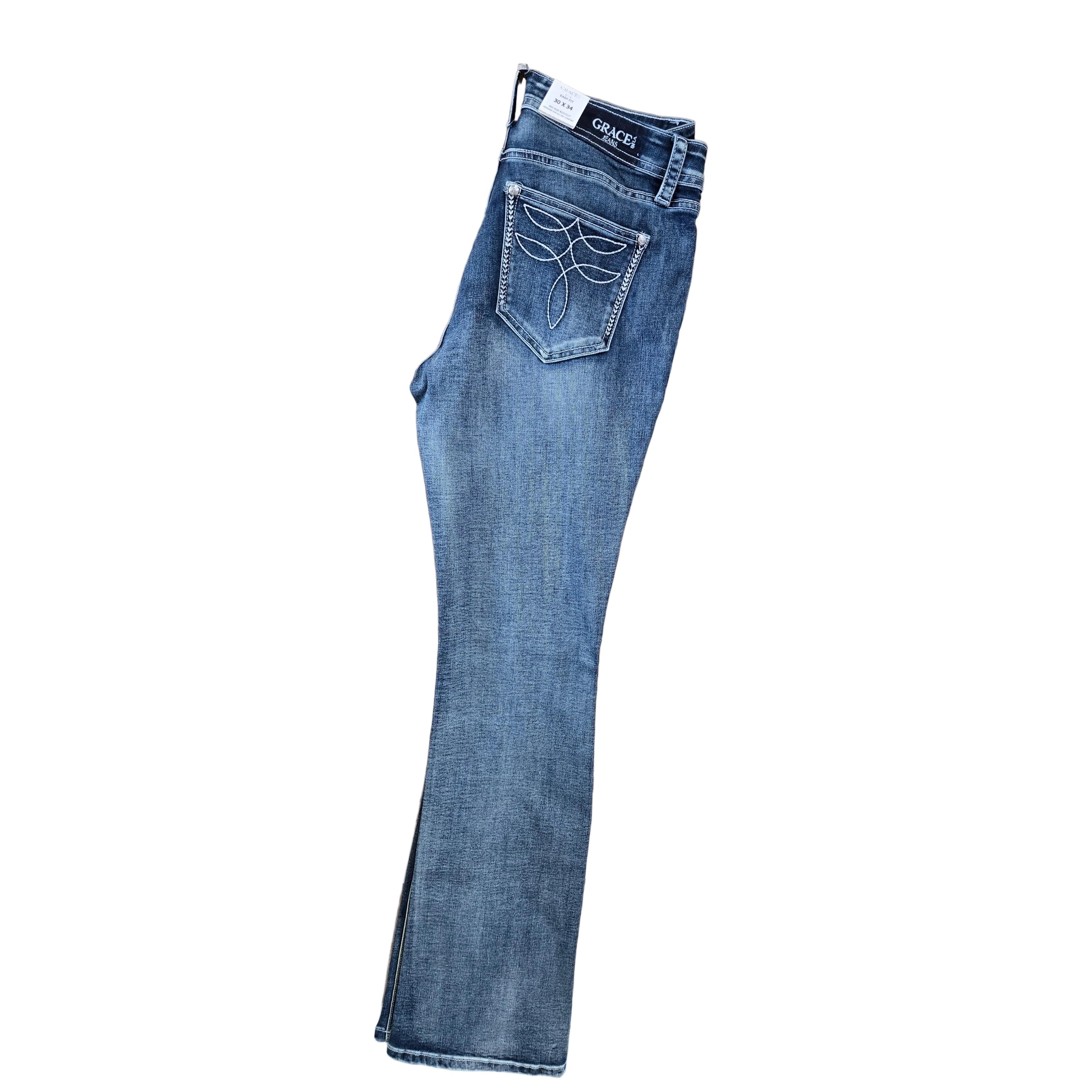 Grace in LA Women's  Midrise Bootcut Jeans