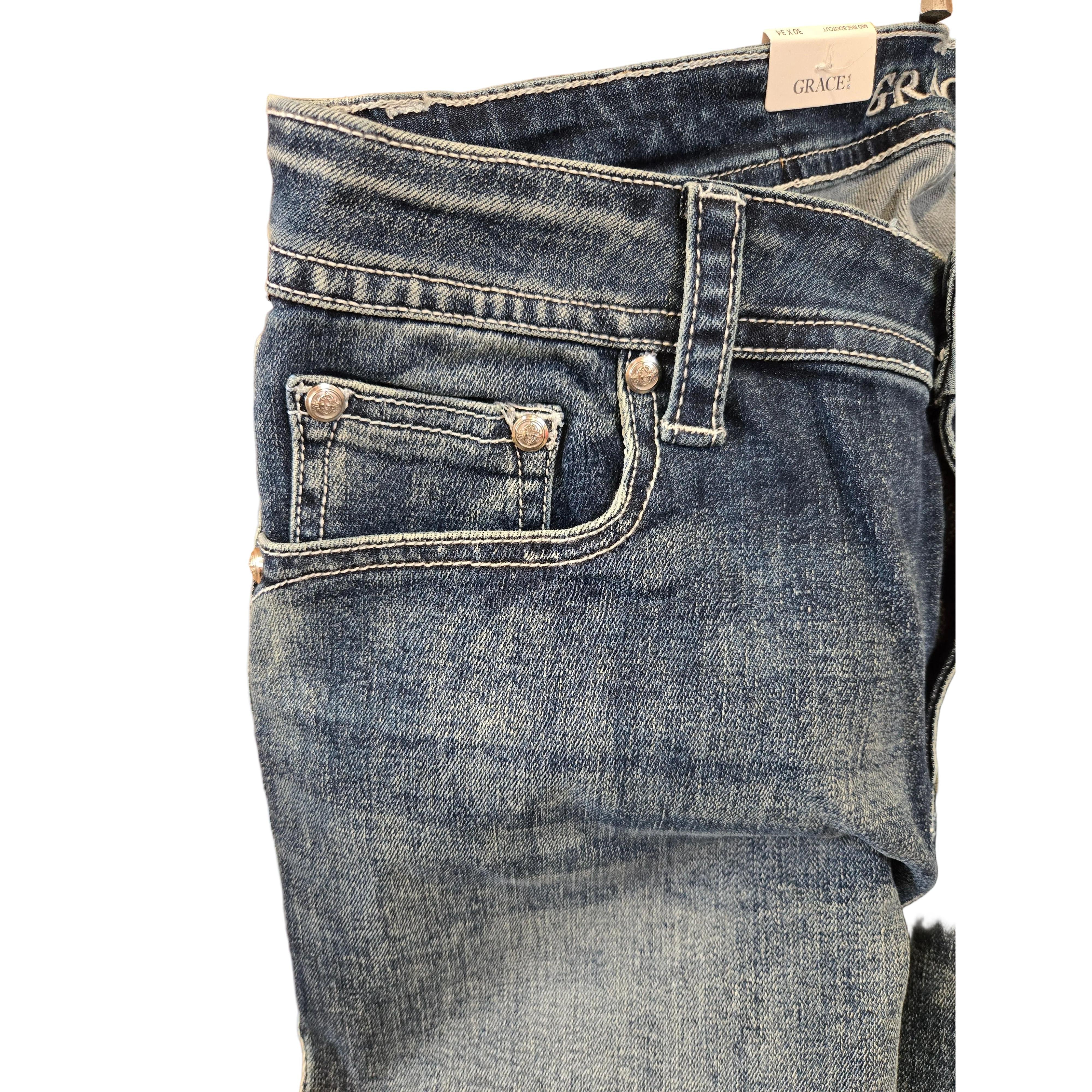 Grace in LA Women's  Midrise Bootcut Jeans - Image 2