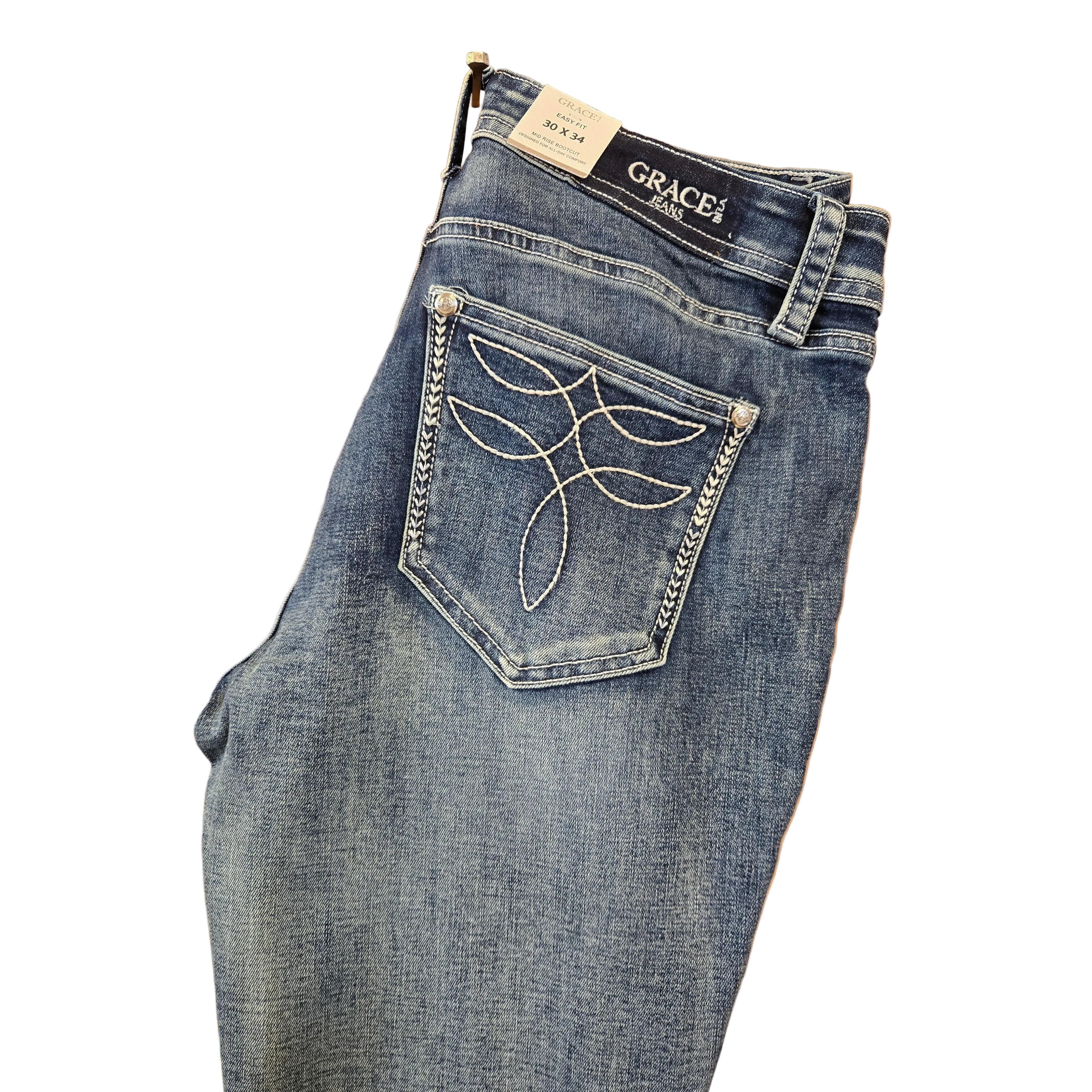 Grace in LA Women's  Midrise Bootcut Jeans - Image 3