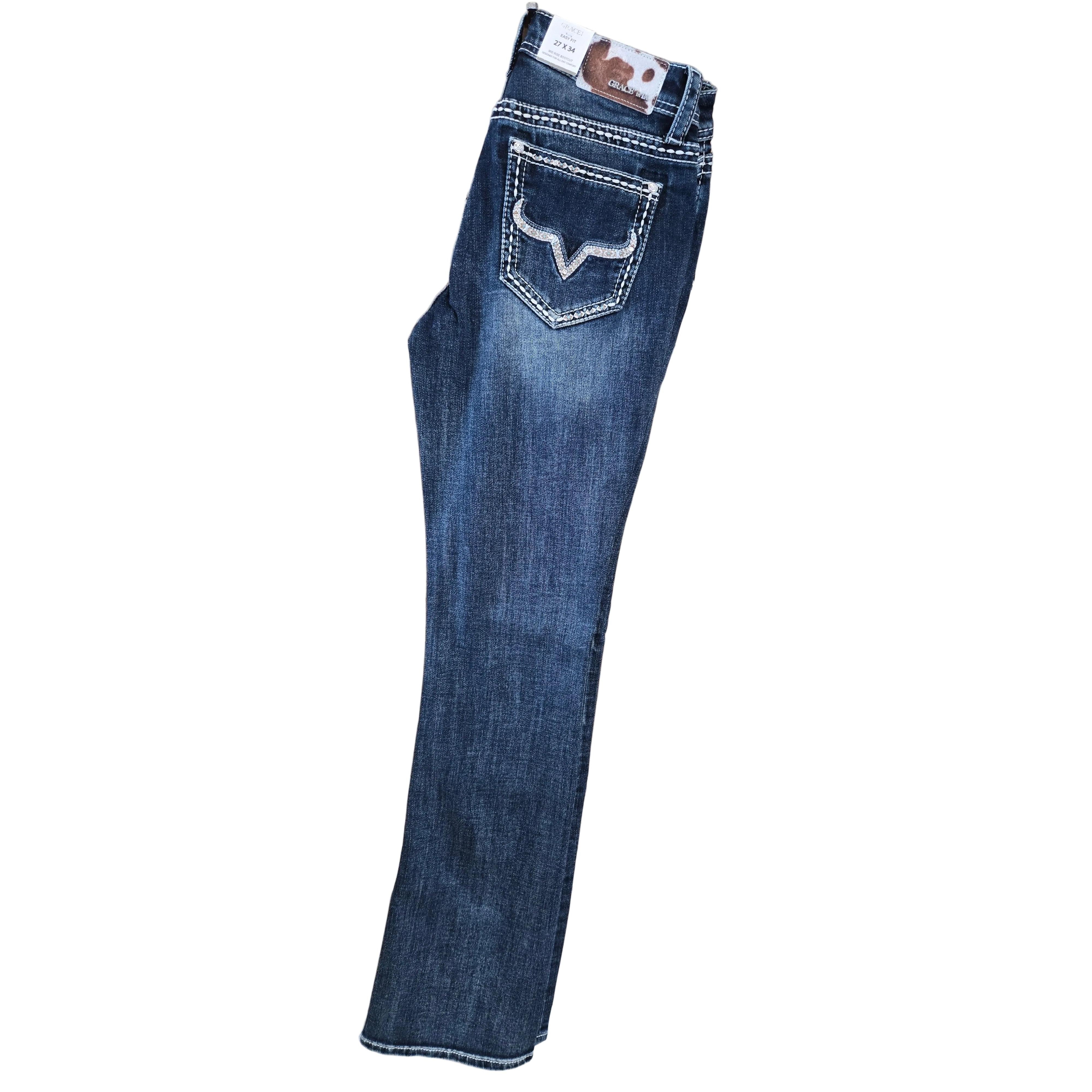 Grace in LA Women's Simple Stitch Jeans