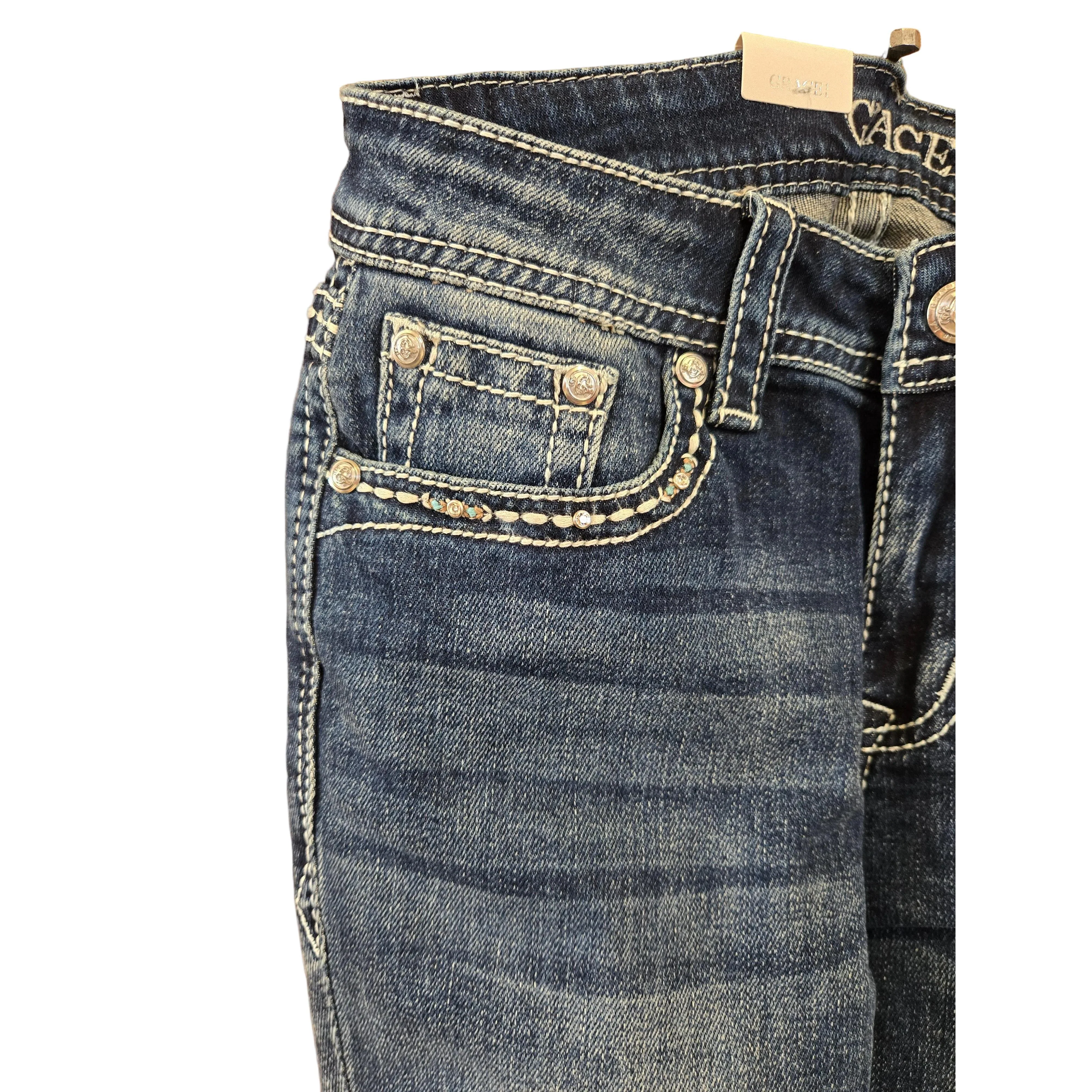 Grace in LA Women's Simple Stitch Jeans - Image 2