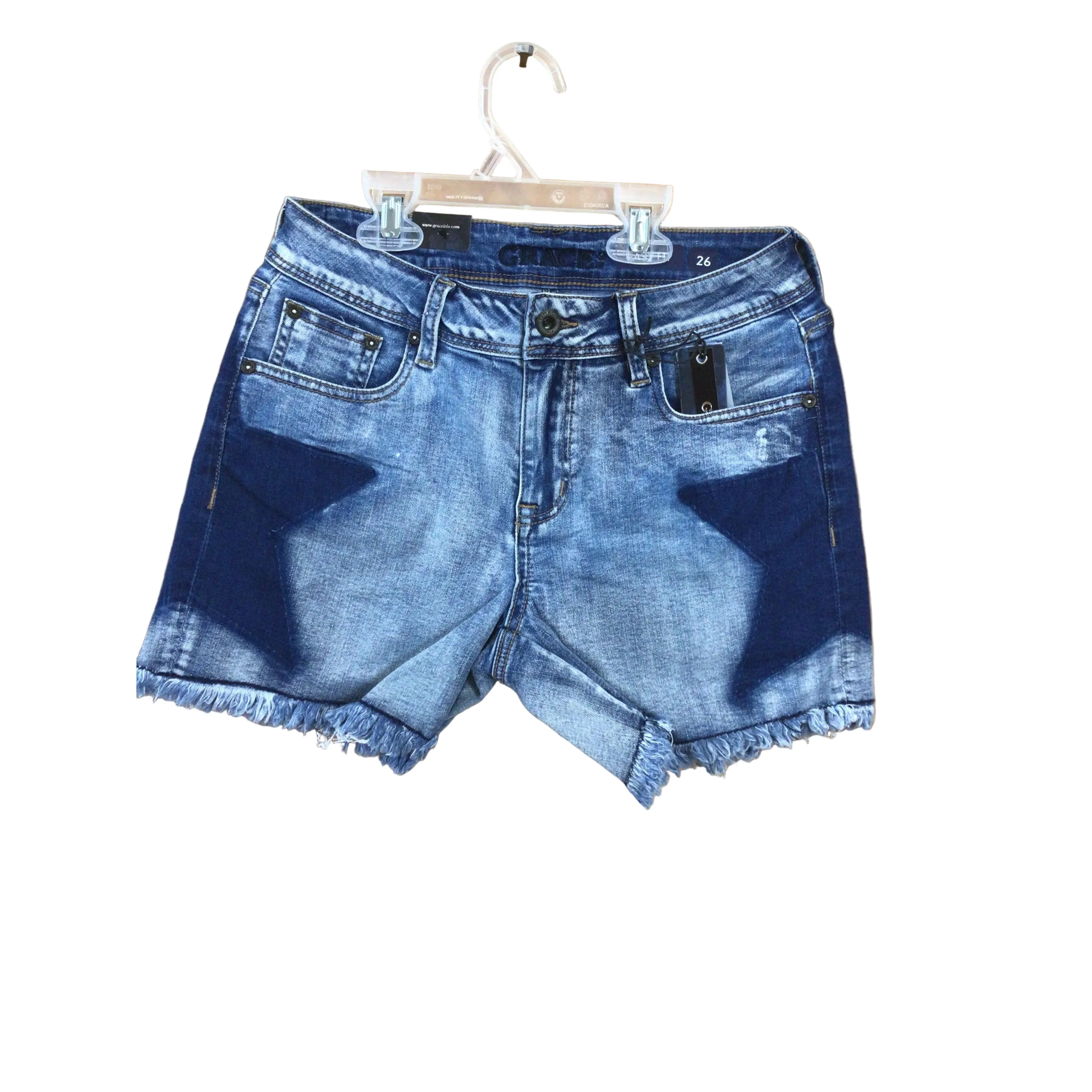 Grace in LA Women's Star Print Detail  Western Shorts