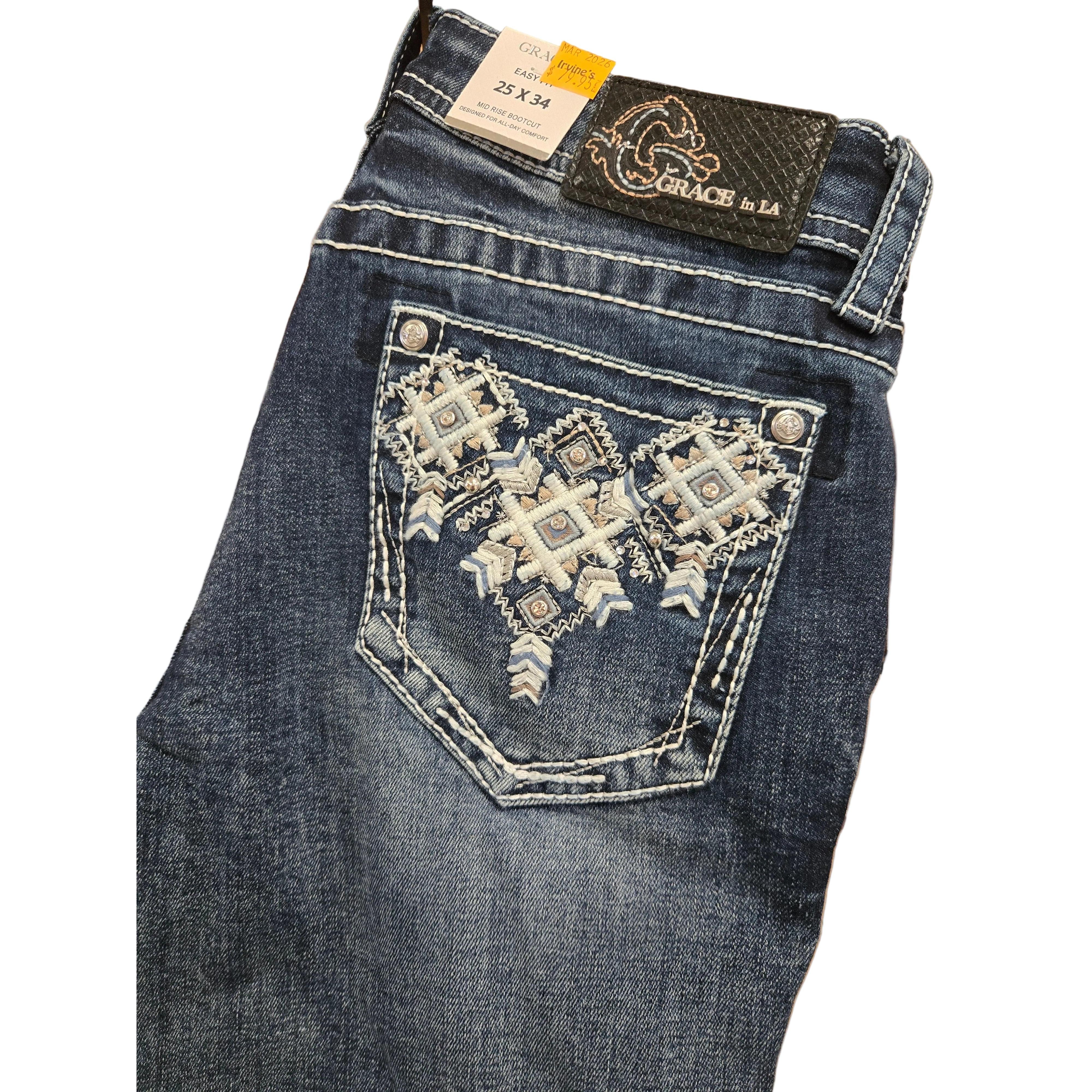 Grace in LA Women's Aztec Jeans - Image 2