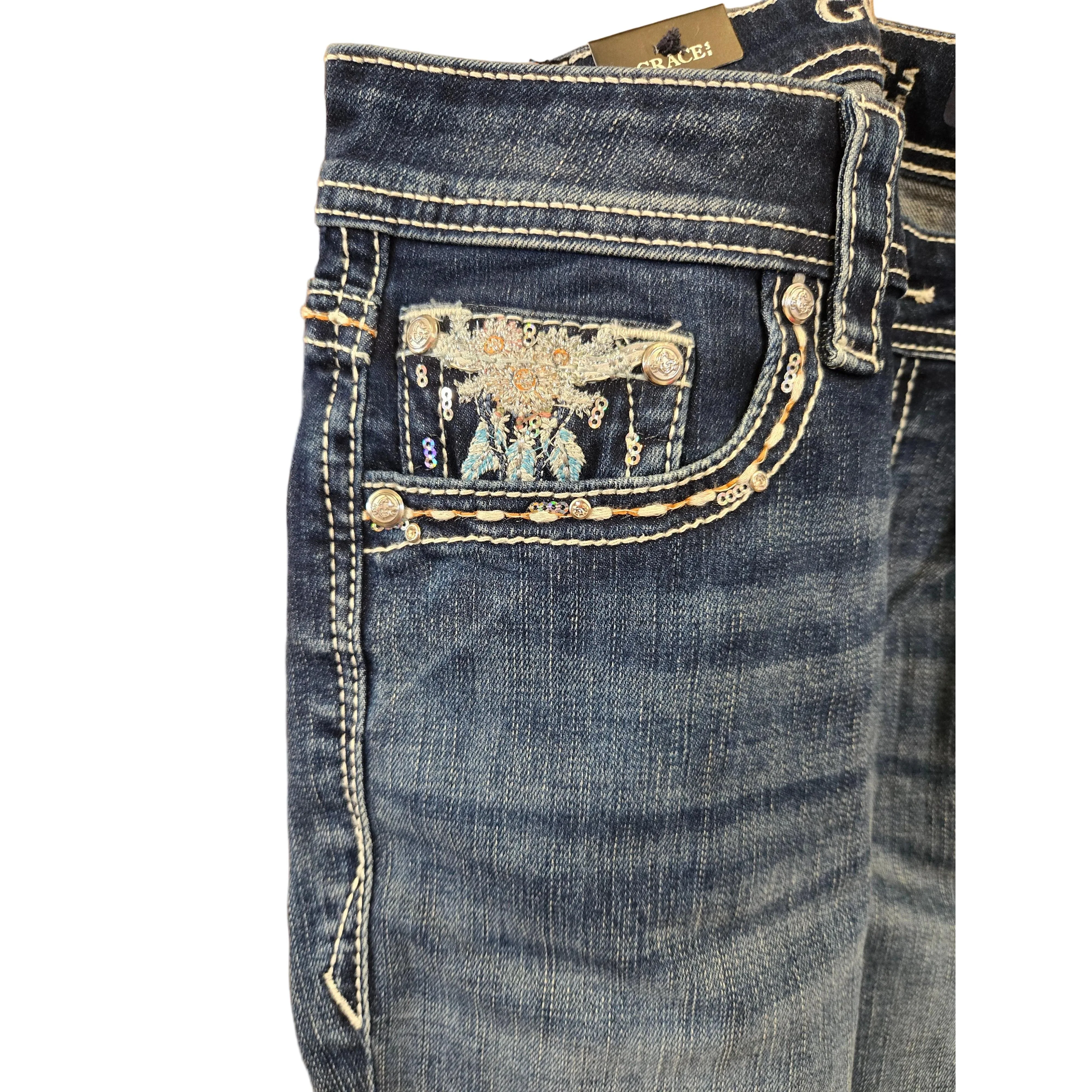 Grace in LA Women's Steer Head Jeans - Image 2