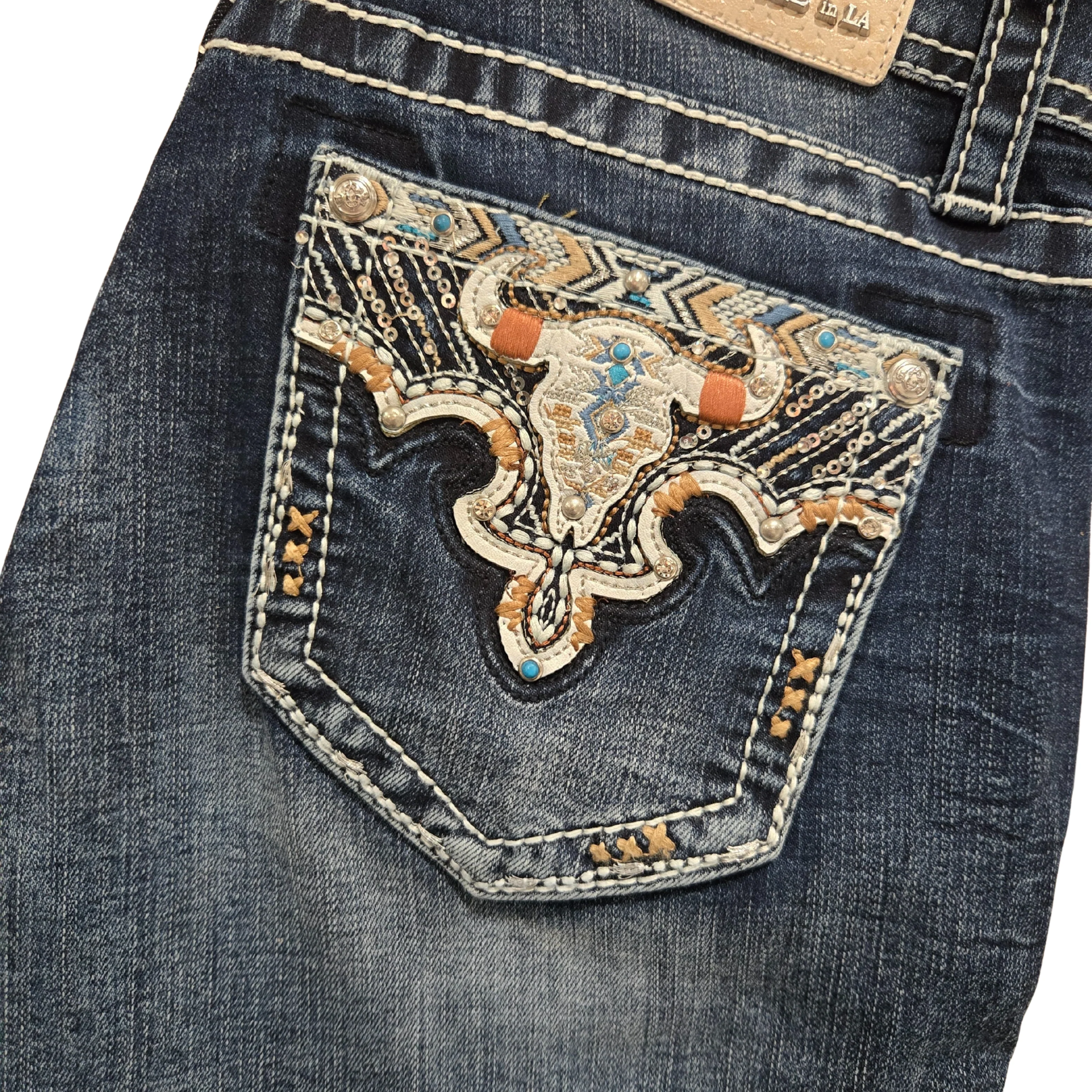 Grace in LA Women's Steer Head Jeans - Image 3