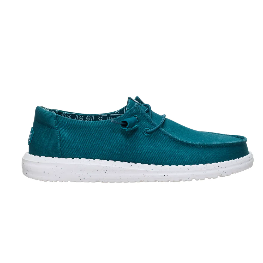 Hey Dude Women's Wendy Stretch Canvas Shoes- Deep Teal - Image 2