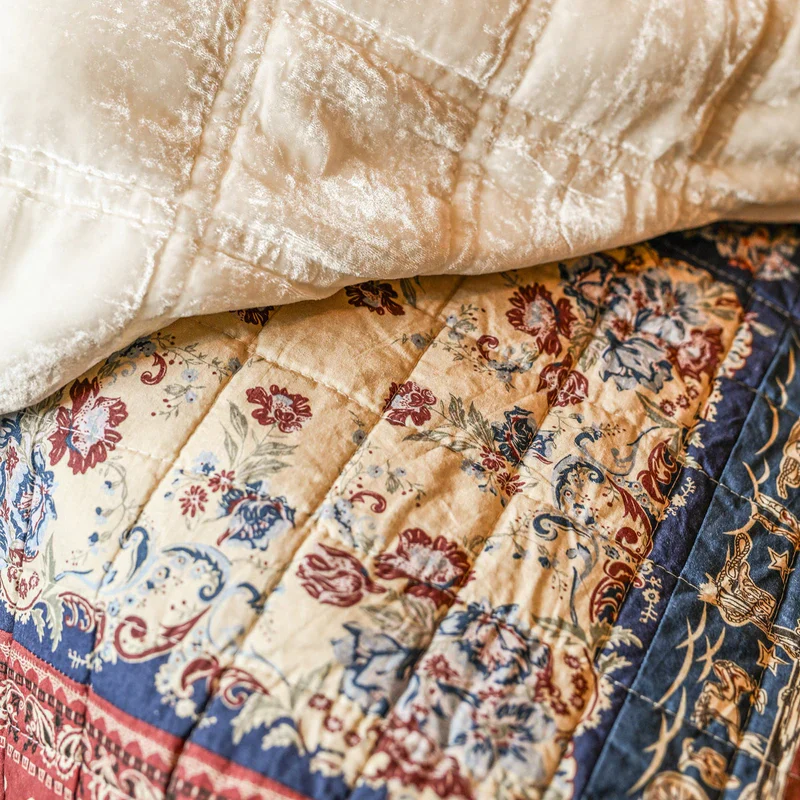 Hi End Accents Patchwork Bandana Reversible Quilt Set- - Image 2