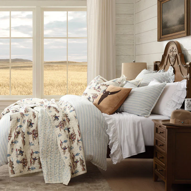 Hi End Accents Desert Trail Reversible Quilt Set- Sandstone