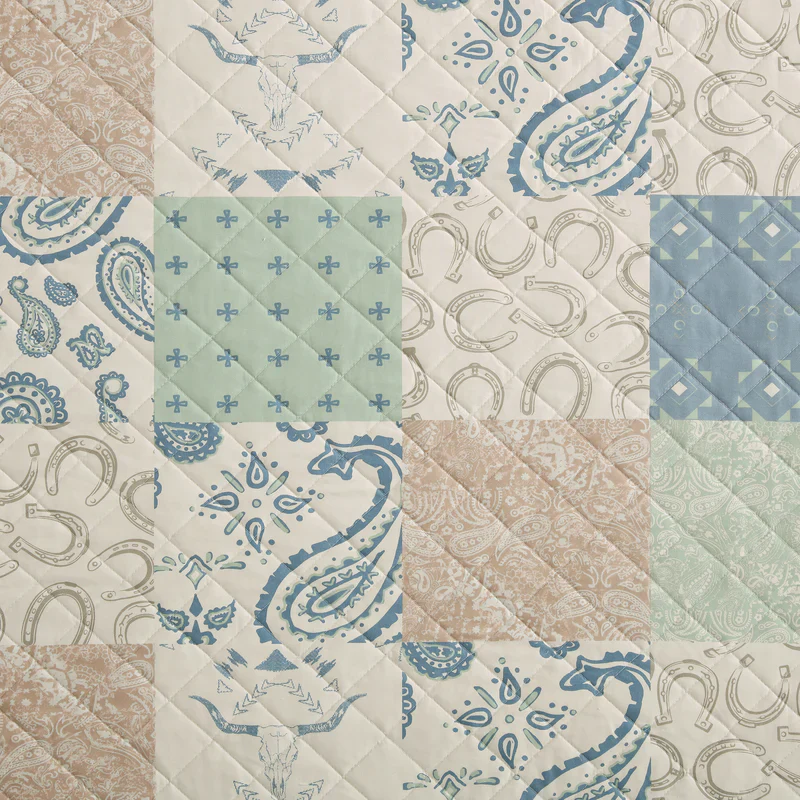 Hi End Accents Patchwork Paisley Quilt Set - Image 6