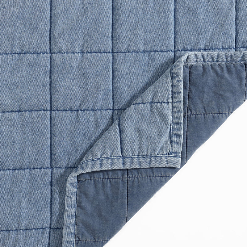 Hi End Accents Stonewashed Denim Quilt Set- - Image 2