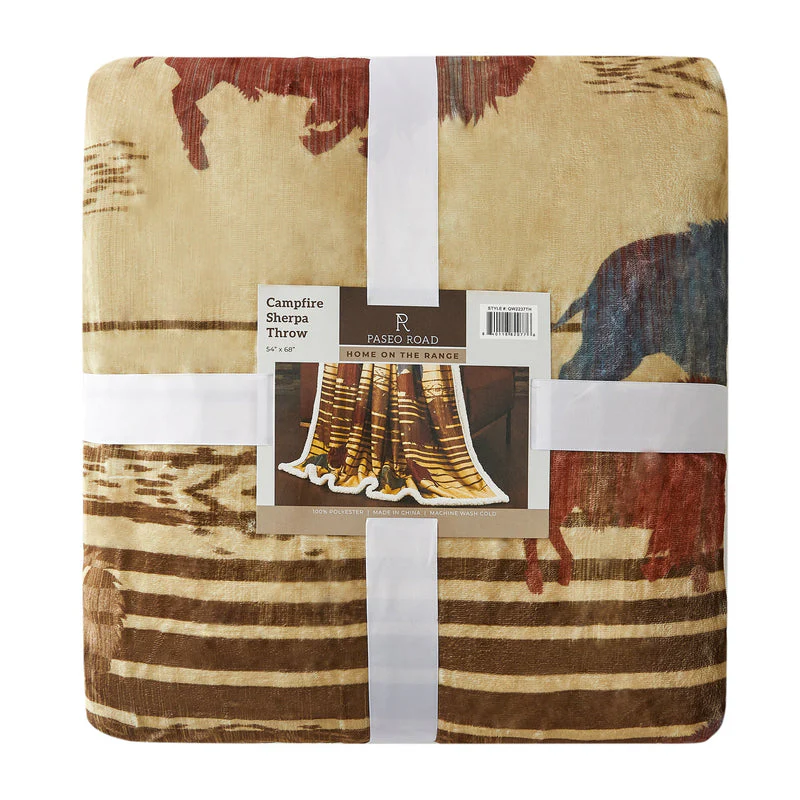 Hiend 54x68 Campfire Sherpa Throw - Home On the Range - Image 6