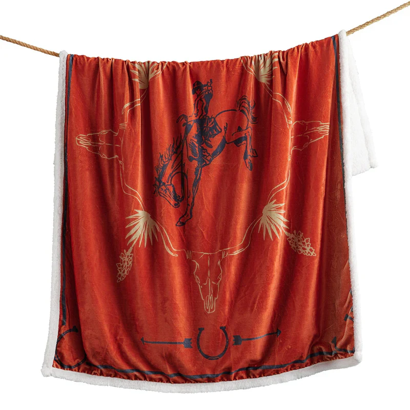 HiEnd Accents Marfa Campfire Sherpa Throw