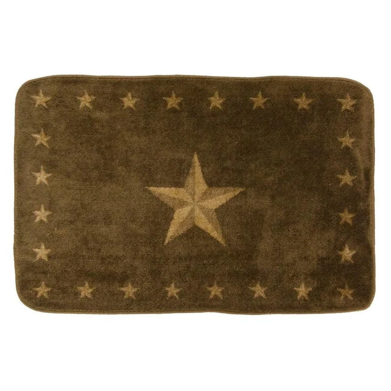 HiEnd Accents Kitchen/Bath Star Rug - Dark Chocolate