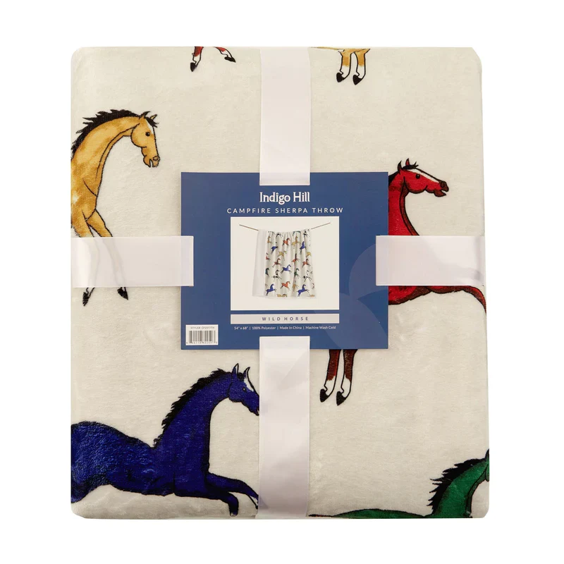 HiEnd  Wild Horse Campfire Sherpa Throw