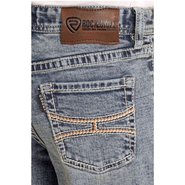 Hooey Boy's Ladder Revolver Slim Straight Stretch Jeans - Mid Wash - Image 3